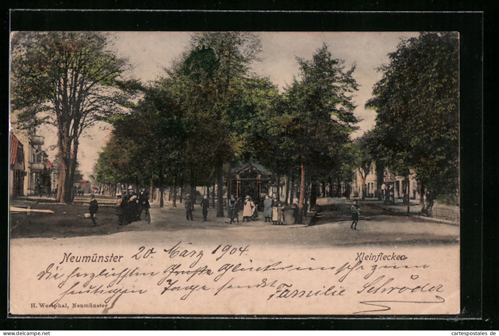 AK Neumünster, Strassenpartie Kleinflecken  - Neumuenster