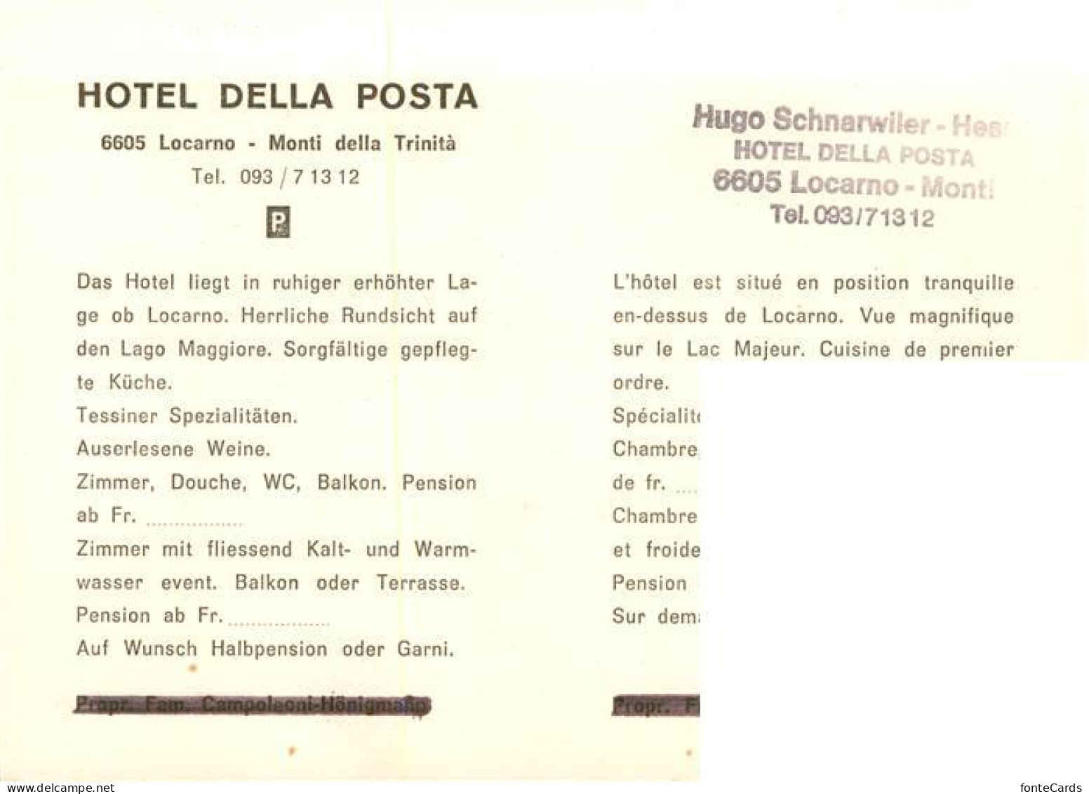 13886570 Locarno Lago Maggiore TI Hotel Della Posta Terrasse  - Autres & Non Classés