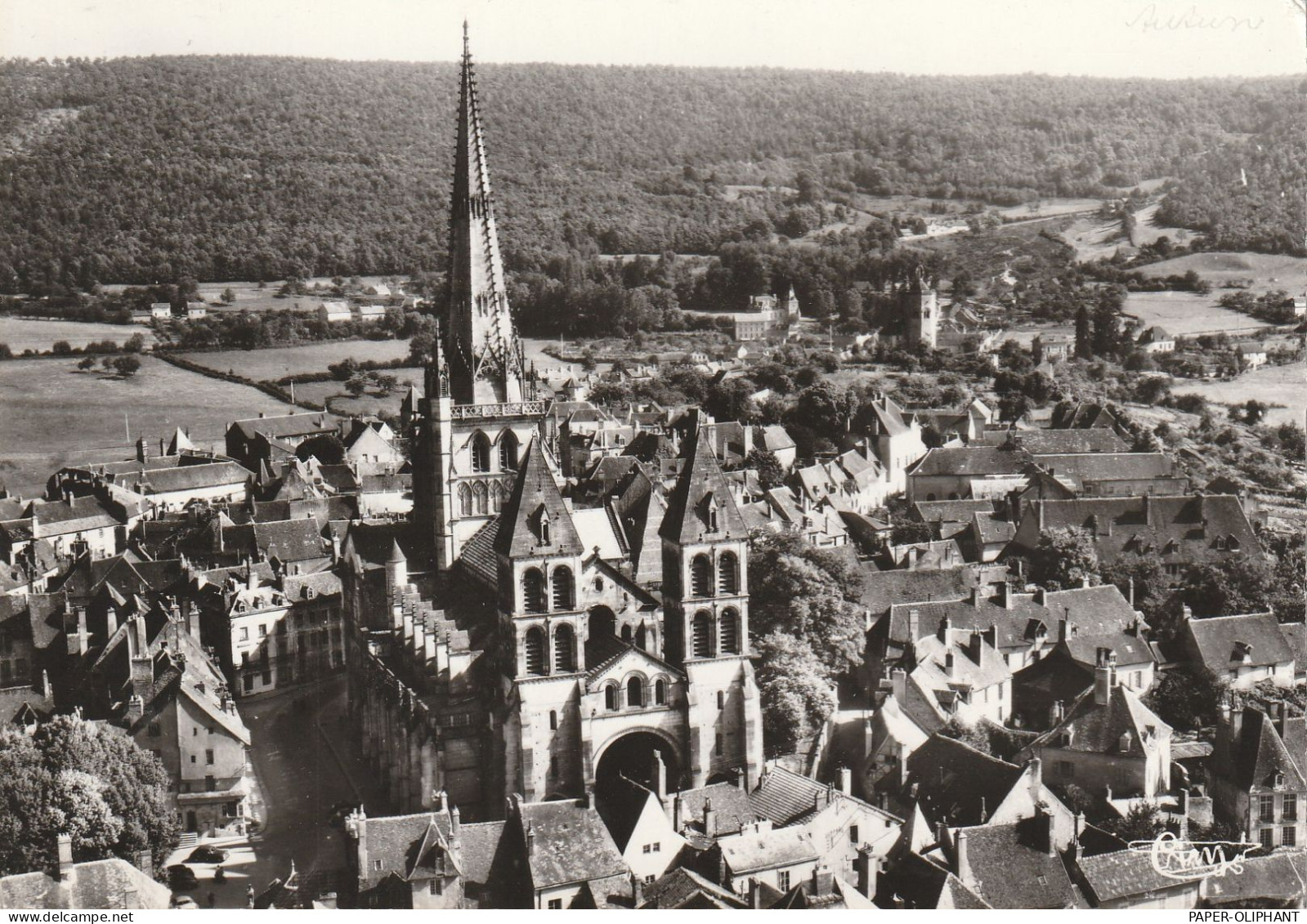 F 71400 AUTUN, Vue Airienne, 1961, CIM - Macon - Autun