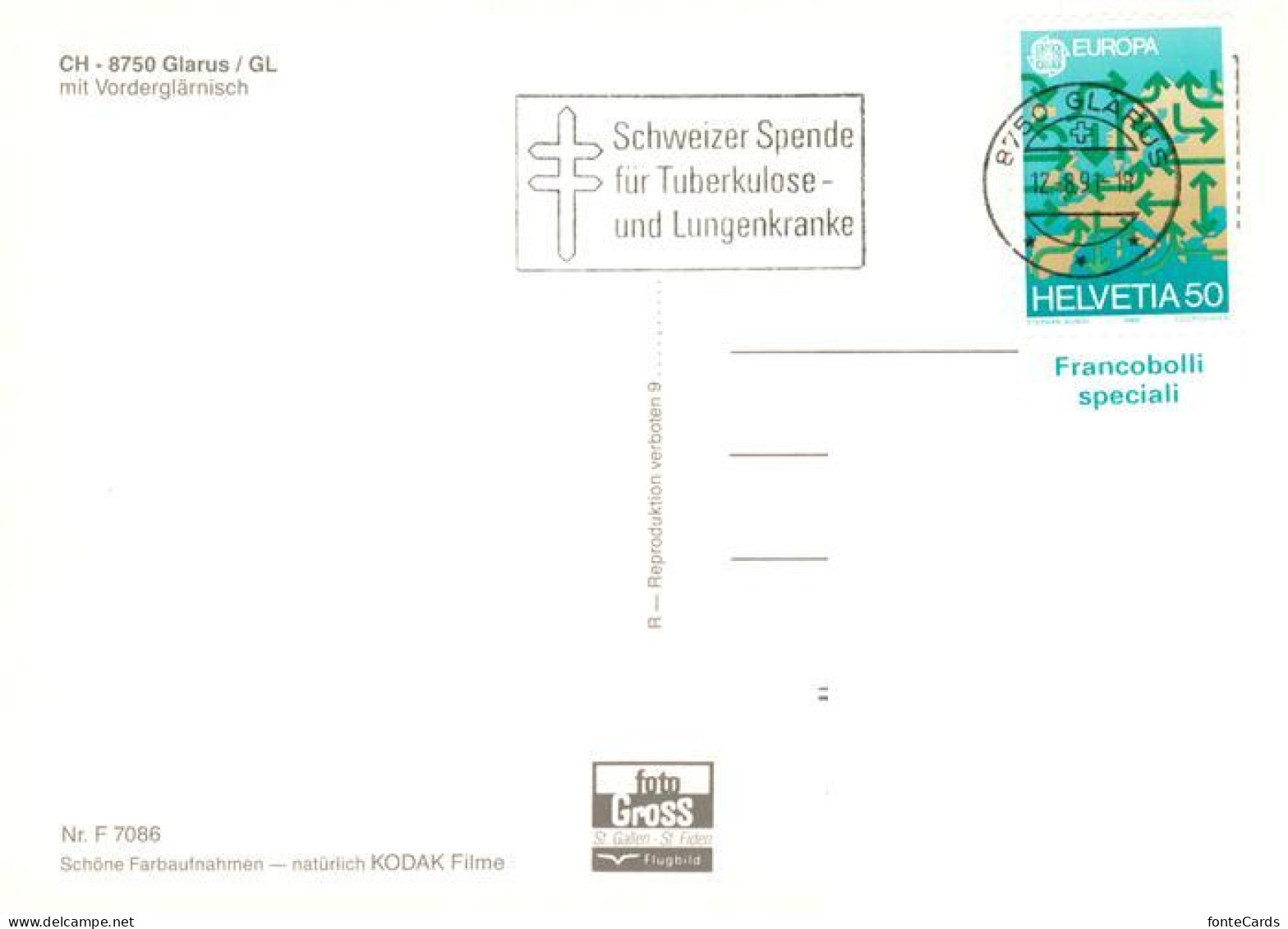 13882464 Glarus GL Fliegeraufnahme Mit Vorderglaernisch Glarus GL - Other & Unclassified