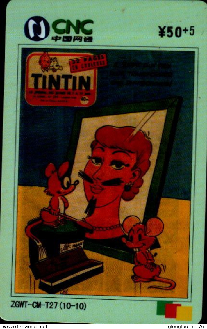 TELECARTE ETRANGERE...TINTIN - Cómics