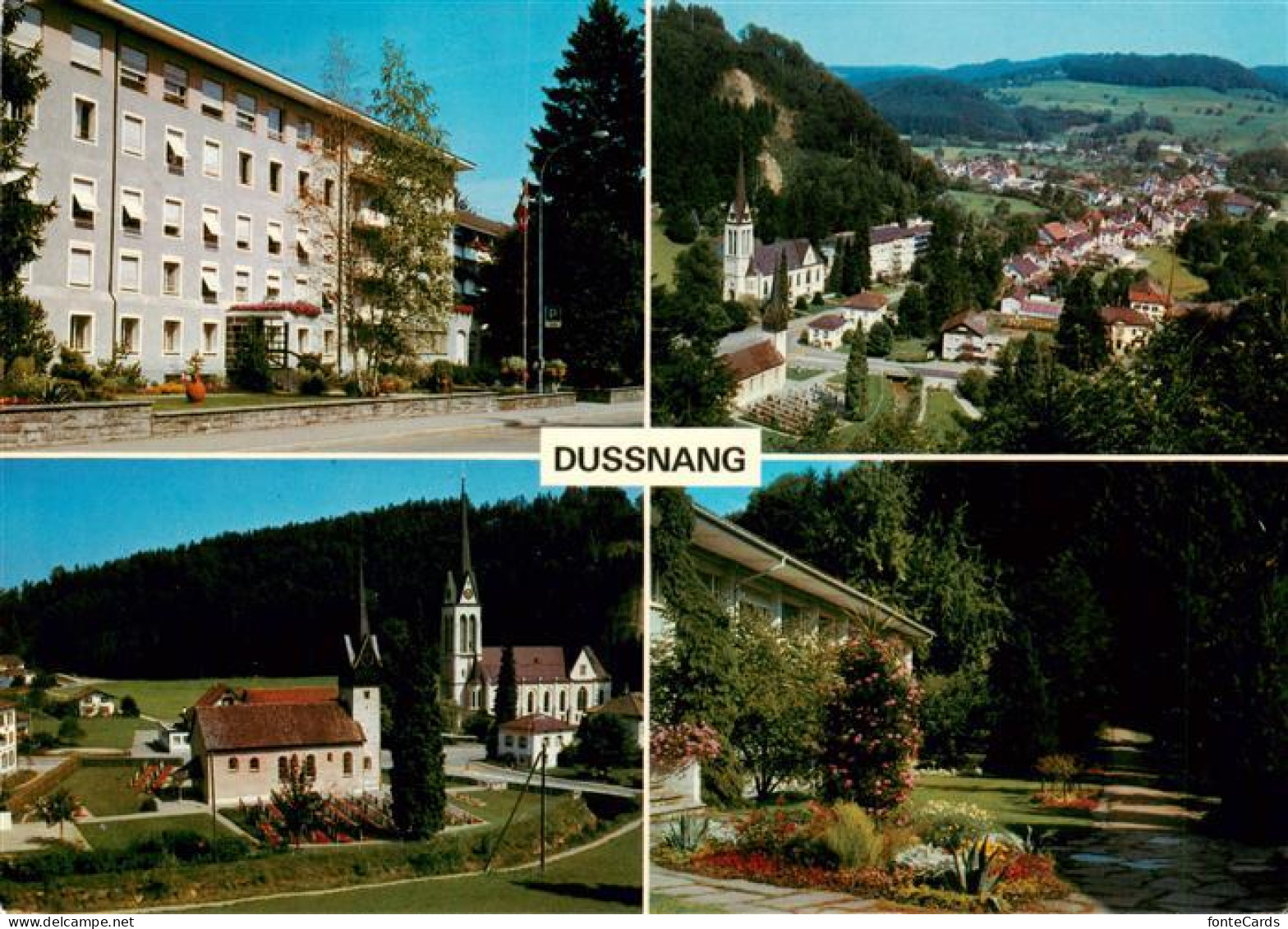 13875948 Dussnang TG Mit Kneipp Kurhaus Panorama Kirche Park  - Autres & Non Classés