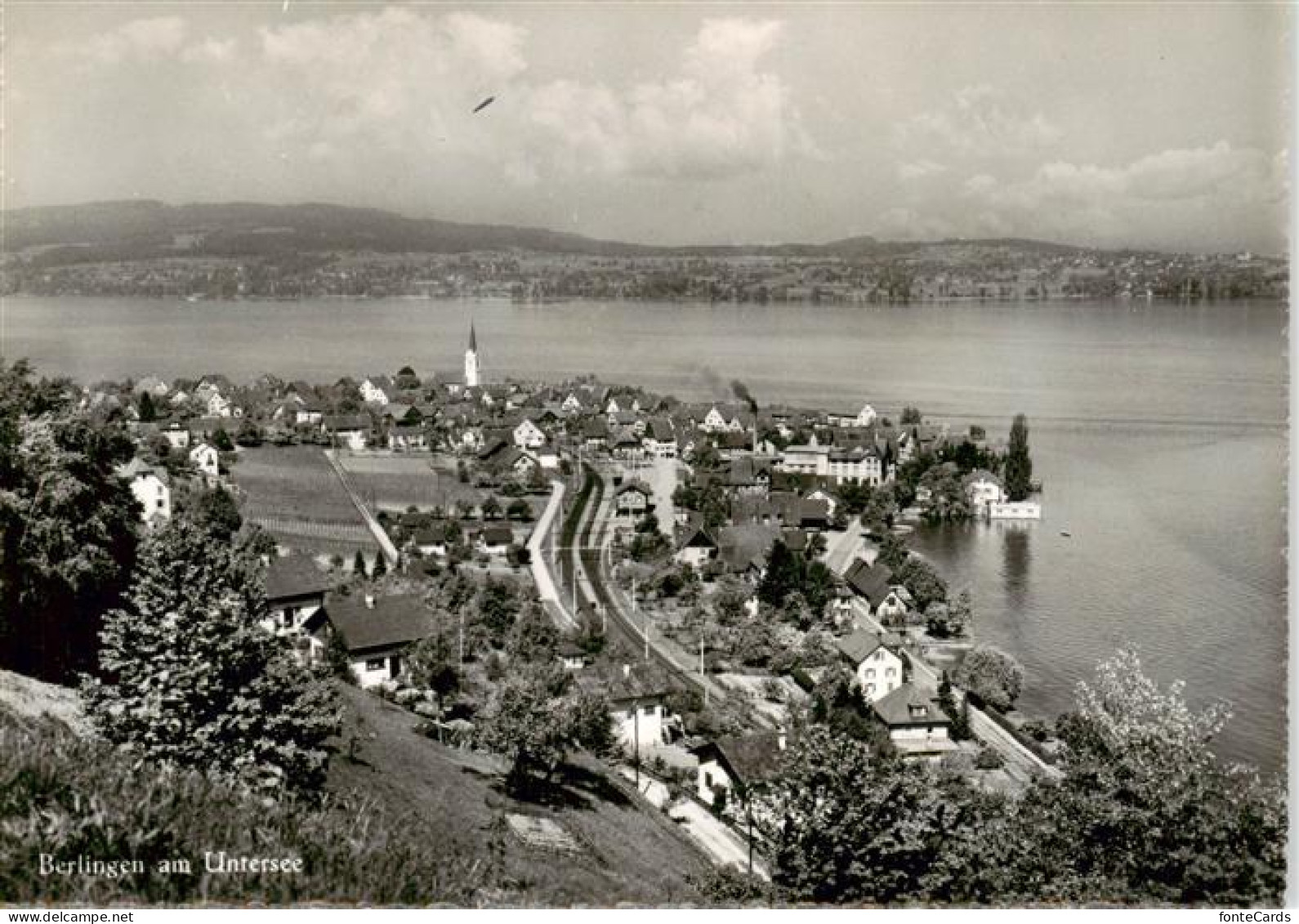 13875684 Berlingen Untersee Fliegeraufnahme Berlingen Untersee - Autres & Non Classés