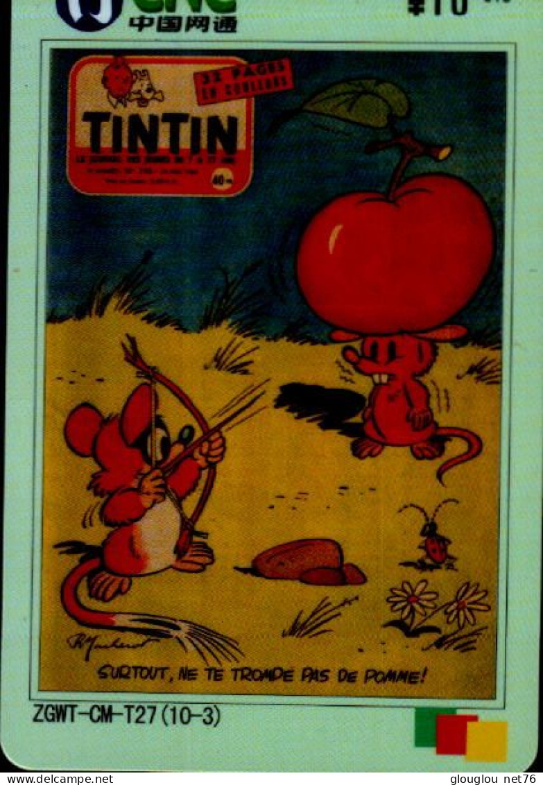 TELECARTE ETRANGERE...TINTIN - Comics