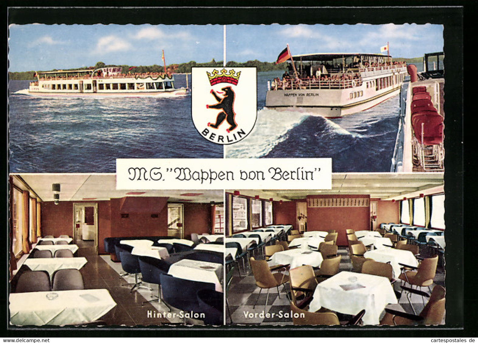 AK MS Wappen Von Berlin, Hinter- Und Vorder-Salon  - Otros & Sin Clasificación