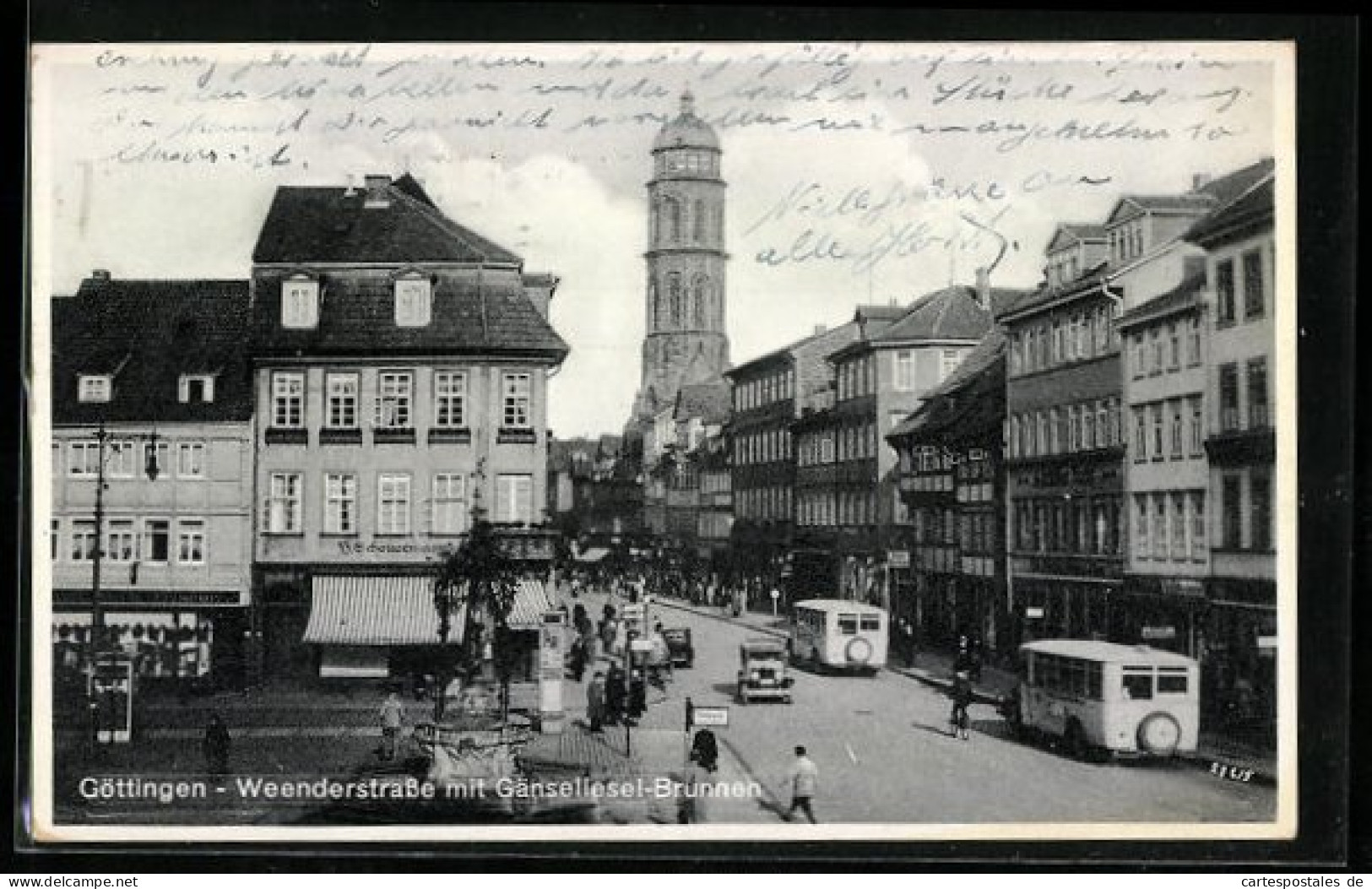 AK Göttingen, Weenderstrasse Mit Gänseliesel-Brunnen  - Goettingen