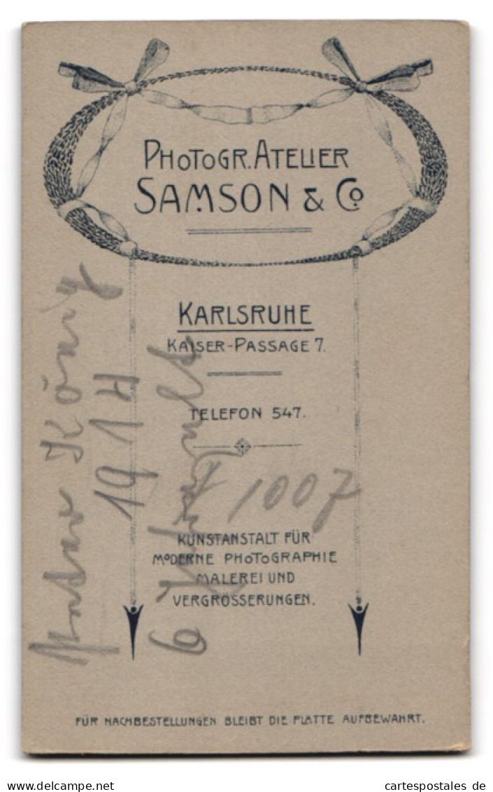 Fotografie Samson & Co., Karlsruhe, Junger Knabe Peter König, 1914  - Personnes Anonymes