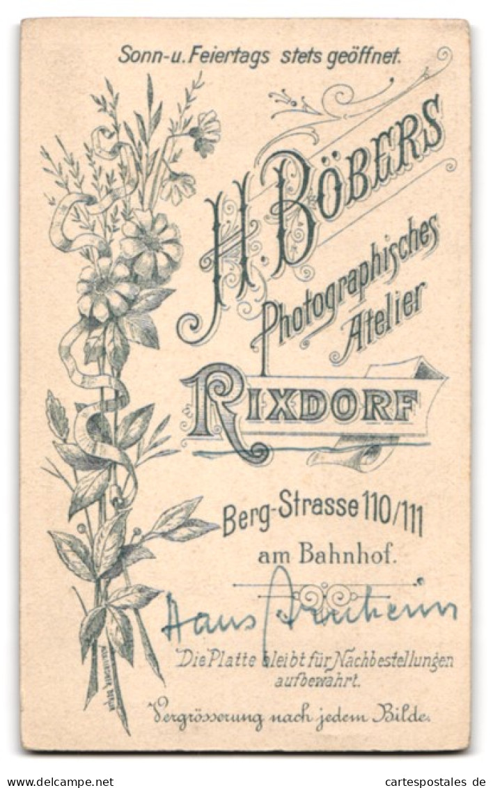 Fotografie H. Böbers, Rixdorf, Niedliches Kleinkind Hans Arnheim  - Personnes Anonymes