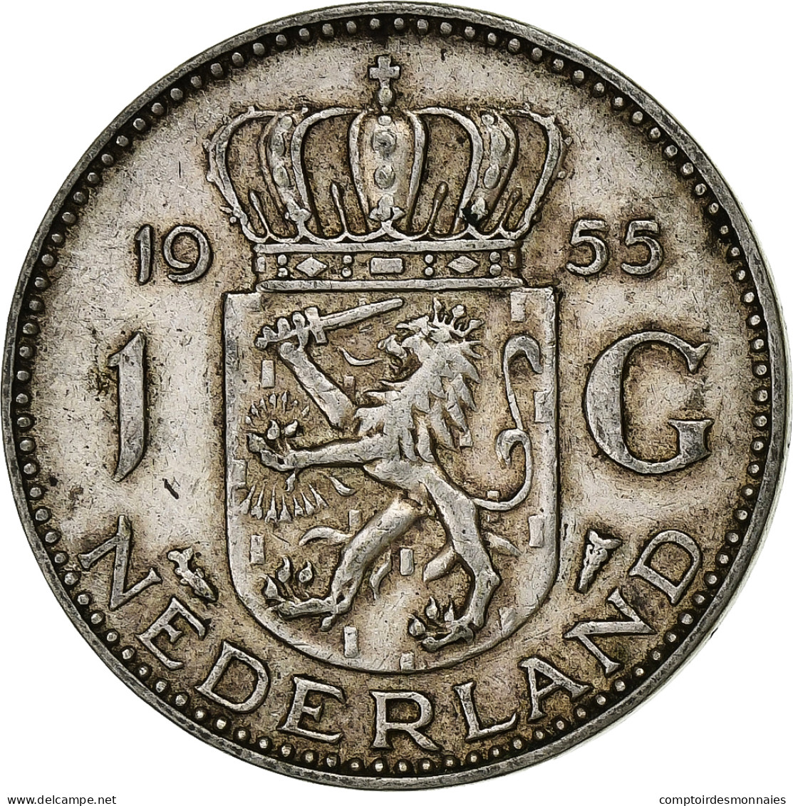 Pays-Bas, Juliana, Gulden, 1955, Argent, TTB+, KM:184 - 1948-1980: Juliana