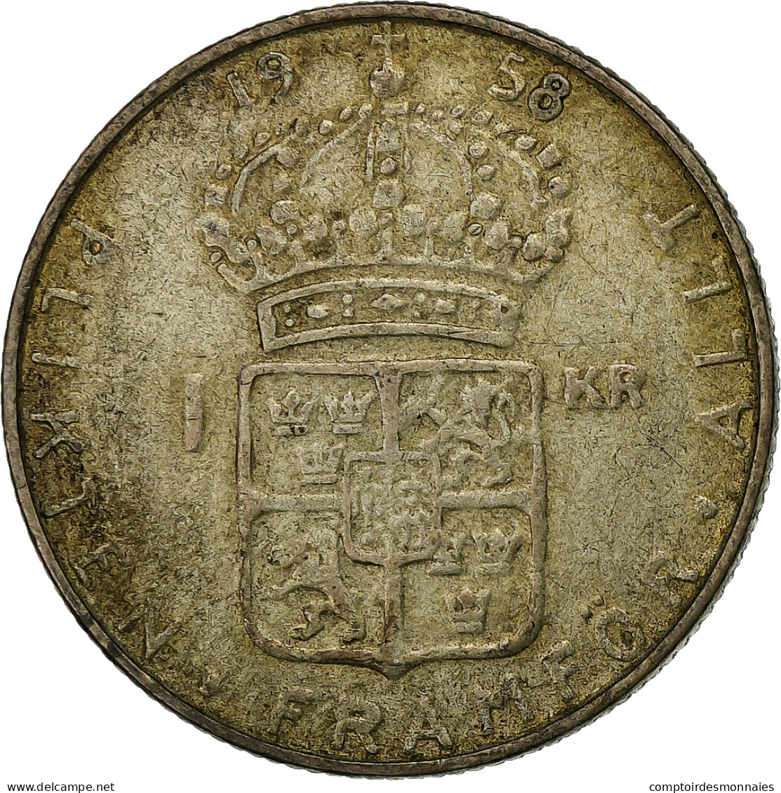 Monnaie, Suède, Gustaf VI, Krona, 1958, TTB, Argent, KM:826 - Suecia