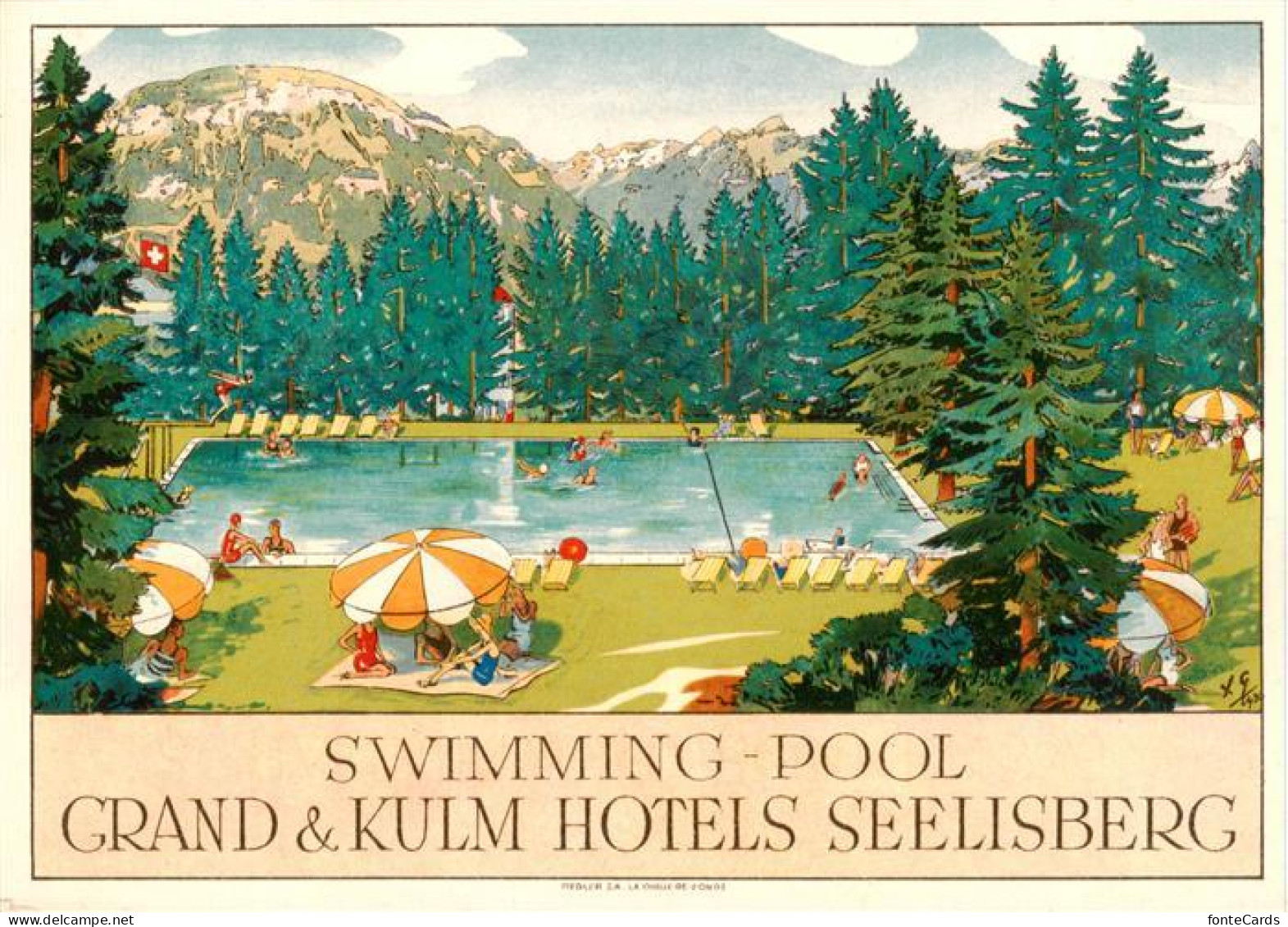 13868982 Seelisberg UR Swimming Pool Grand Und Kulm Hotels Seelisberg UR - Autres & Non Classés