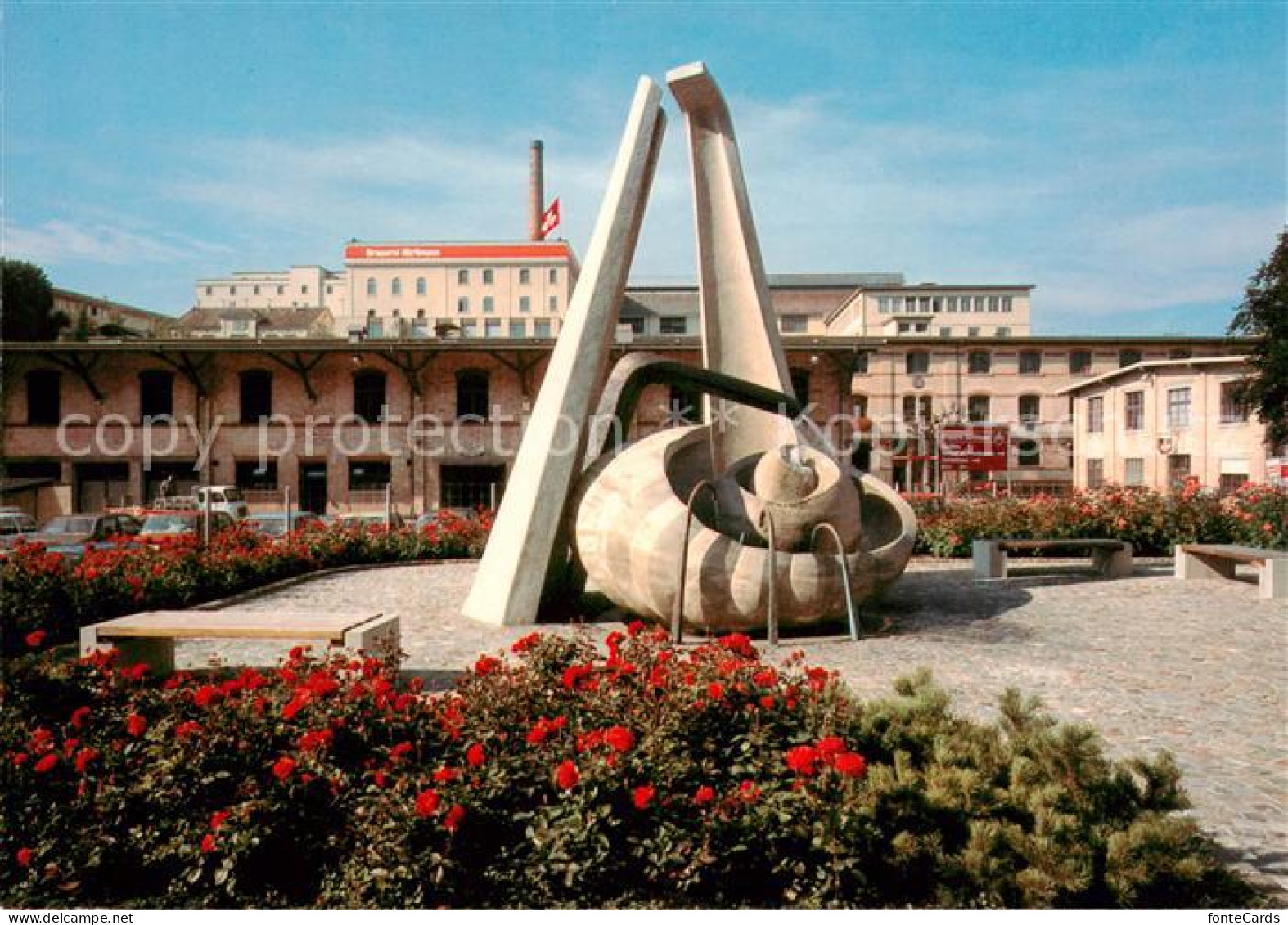 13867812 Zuerich ZH AQUI Mineralwasser Brunnen Der Brauerei Huerlimann Zuerich Z - Autres & Non Classés