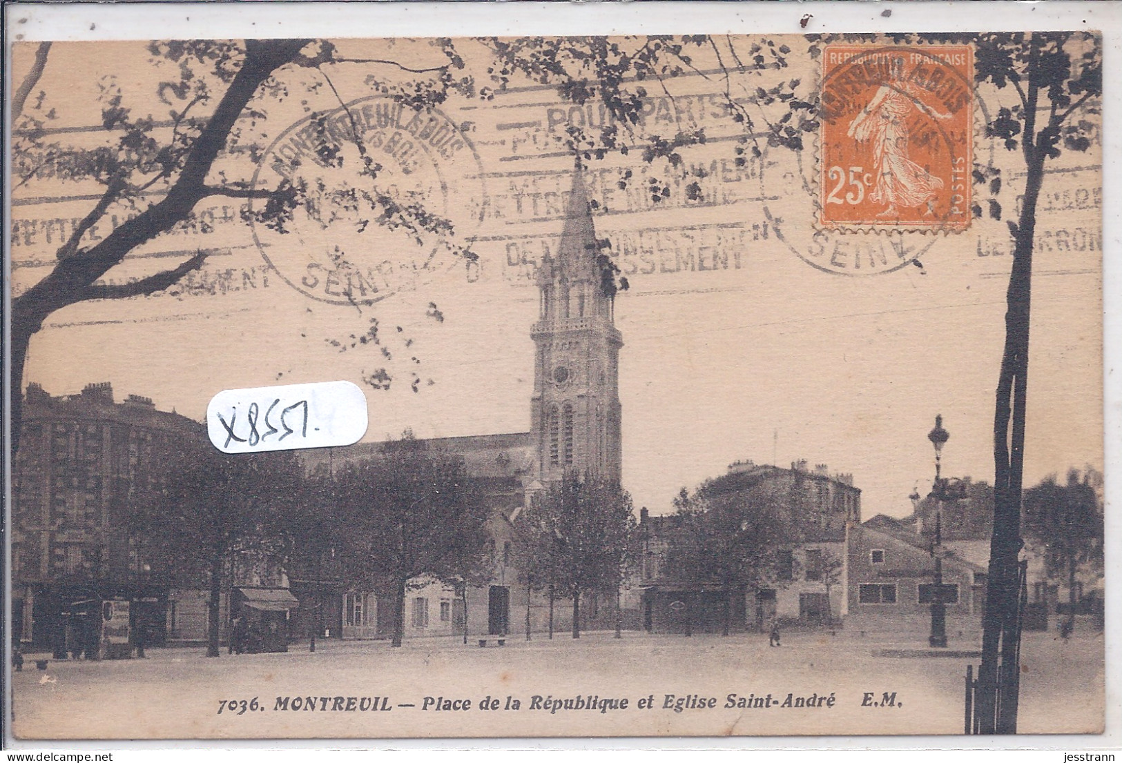 MONTREUIL- PLACE DE LA REPUBLIQUE ET EGLISE ST-ANDRE - Montreuil