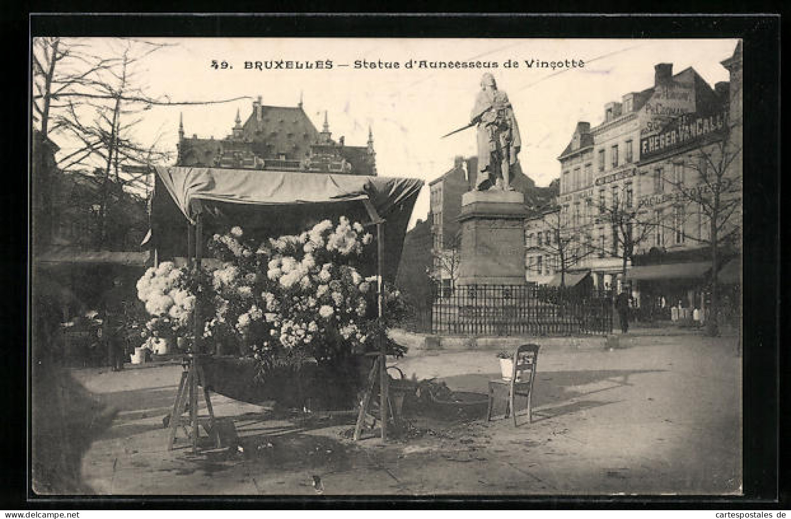 AK Brüssel / Bruxelles, Statue D`Auneesseus De Vineotte  - Brüssel (Stadt)