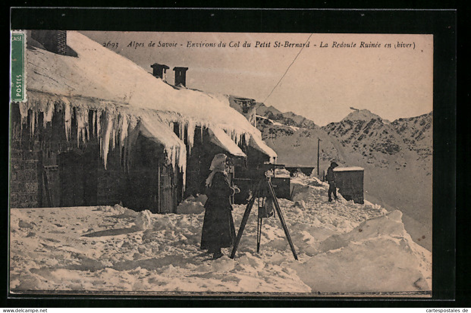 CPA St-Bernard, Le Col Du Petit St-Bernard, La Redoute Ruinée En Hiver  - Autres & Non Classés