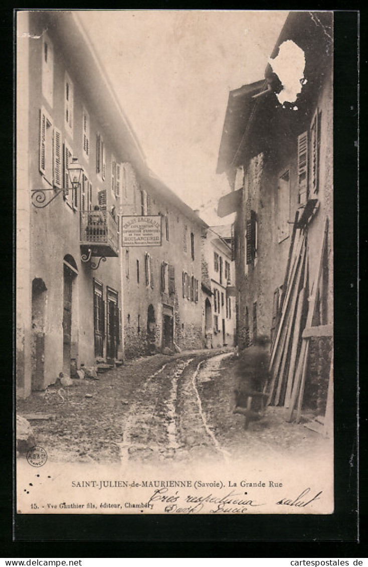 CPA Saint-Julien-de-Maurienne, La Grande Rue  - Autres & Non Classés