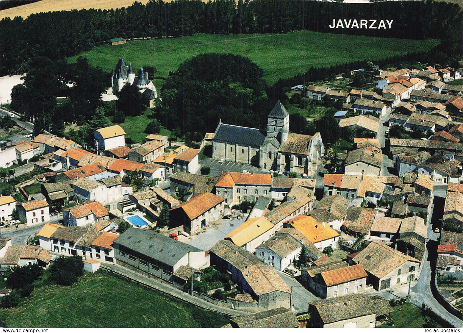 79  CHEF BOUTONNE JAVARZAY LE CHÂTEAU ET L EGLISE - Chef Boutonne