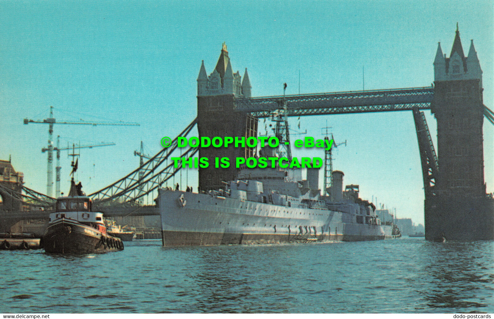 R496675 H. M. S. Belfast Launched. 1938. Entering The Pool Of London. Nautic Pre - Andere & Zonder Classificatie