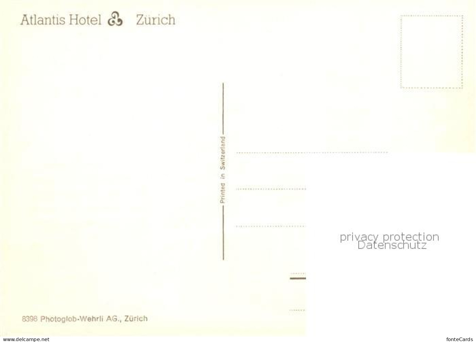 13857044 Zuerich ZH Atlantis Hotel Zuerich ZH - Autres & Non Classés