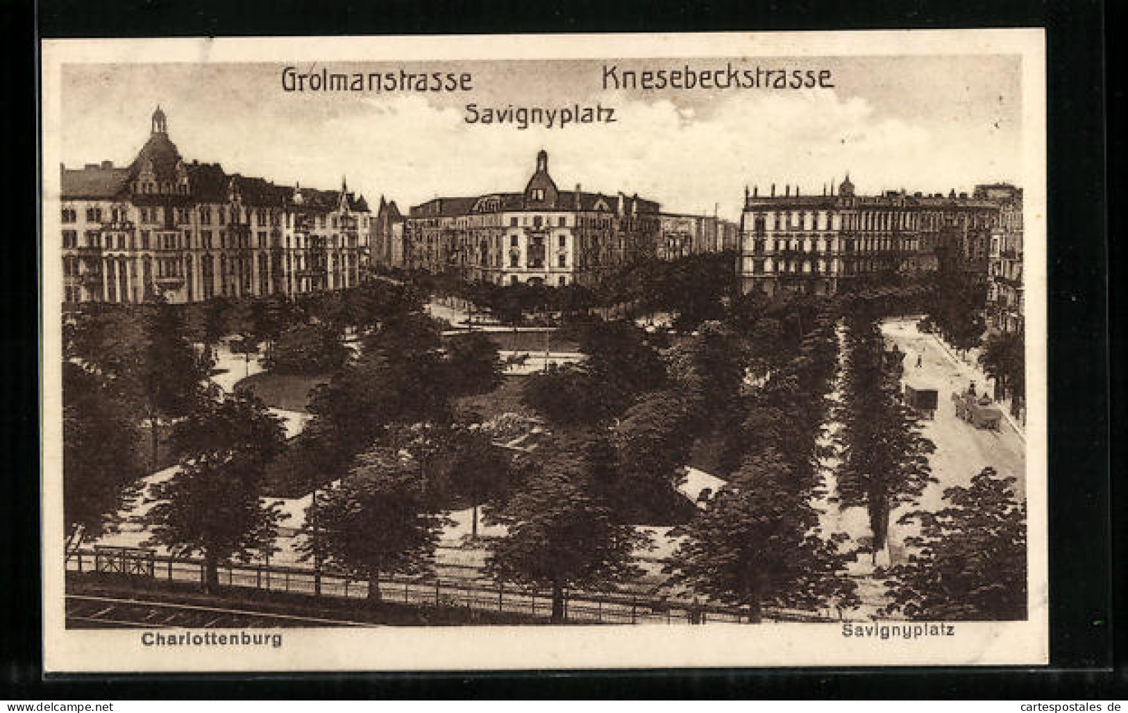 AK Berlin-Charlottenburg, Grolmannstrasse, Savignyplatz, Knesebeckstrasse  - Charlottenburg