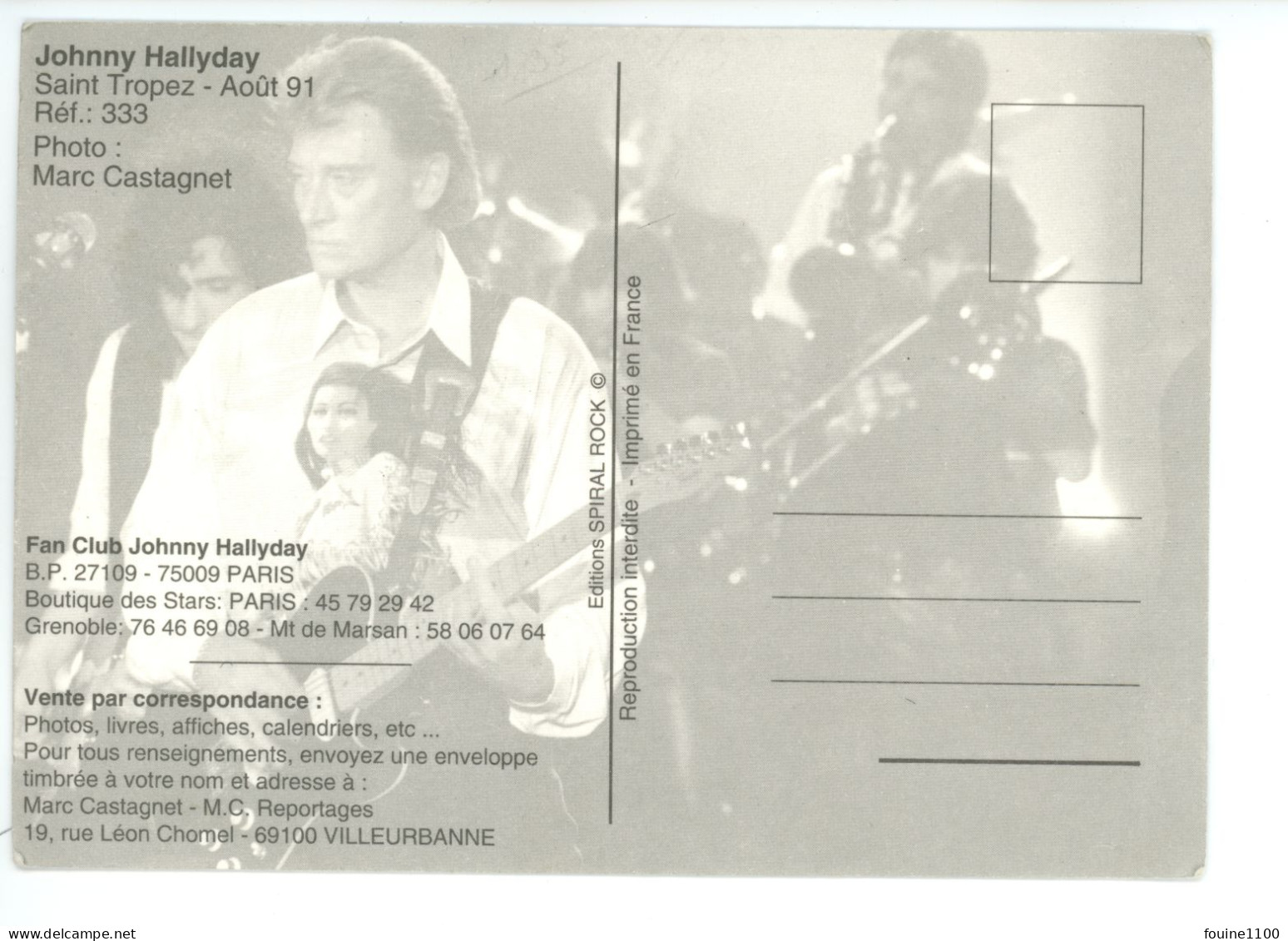 Johnny HALLYDAY Saint Tropez Aout 91 Ref:333 , Photo Marc Castagnet, Motos - Entertainers