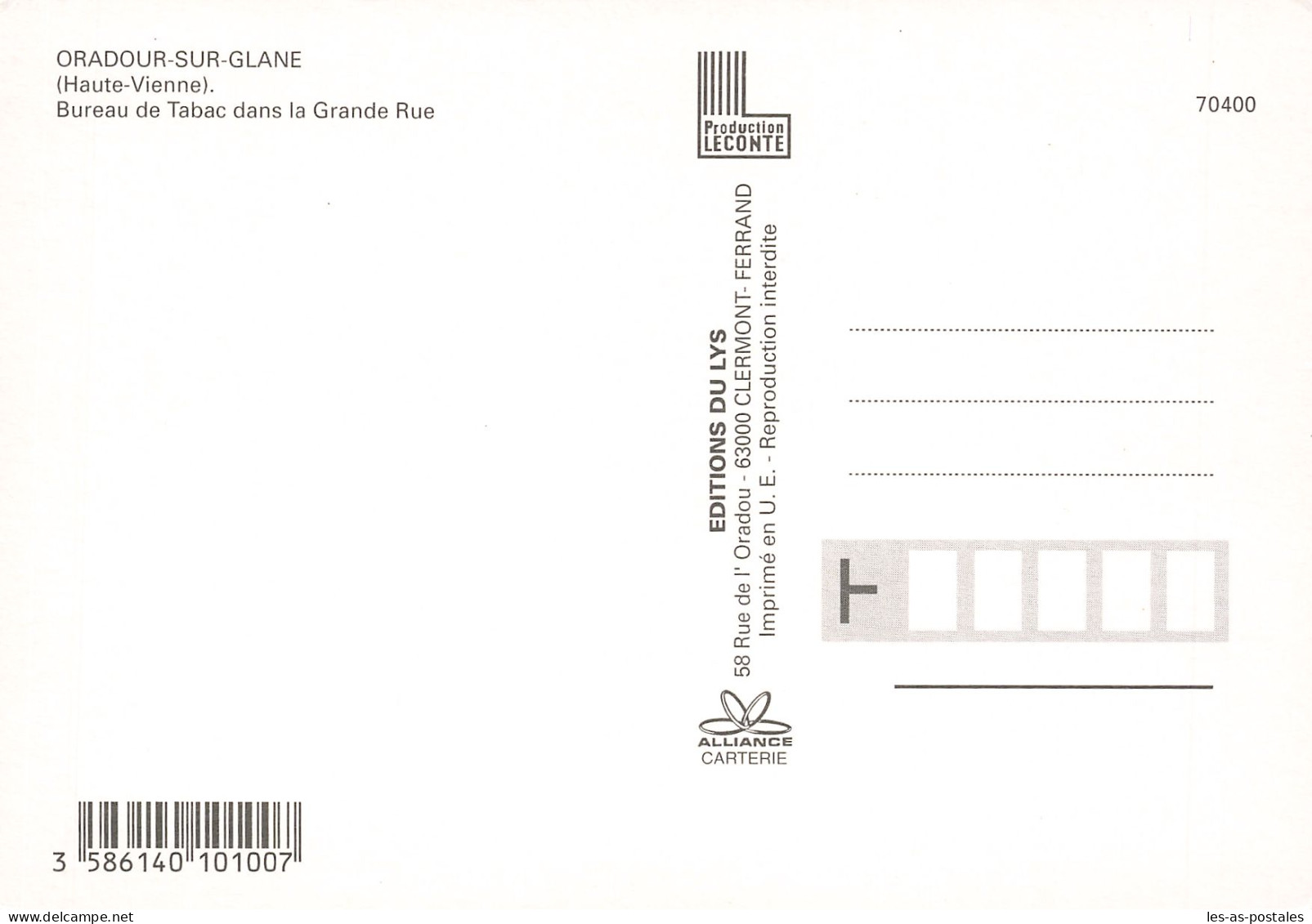 87 ORADOUR SUR GLANE BUREAU DE TABAC GRANDE RUE - Oradour Sur Glane
