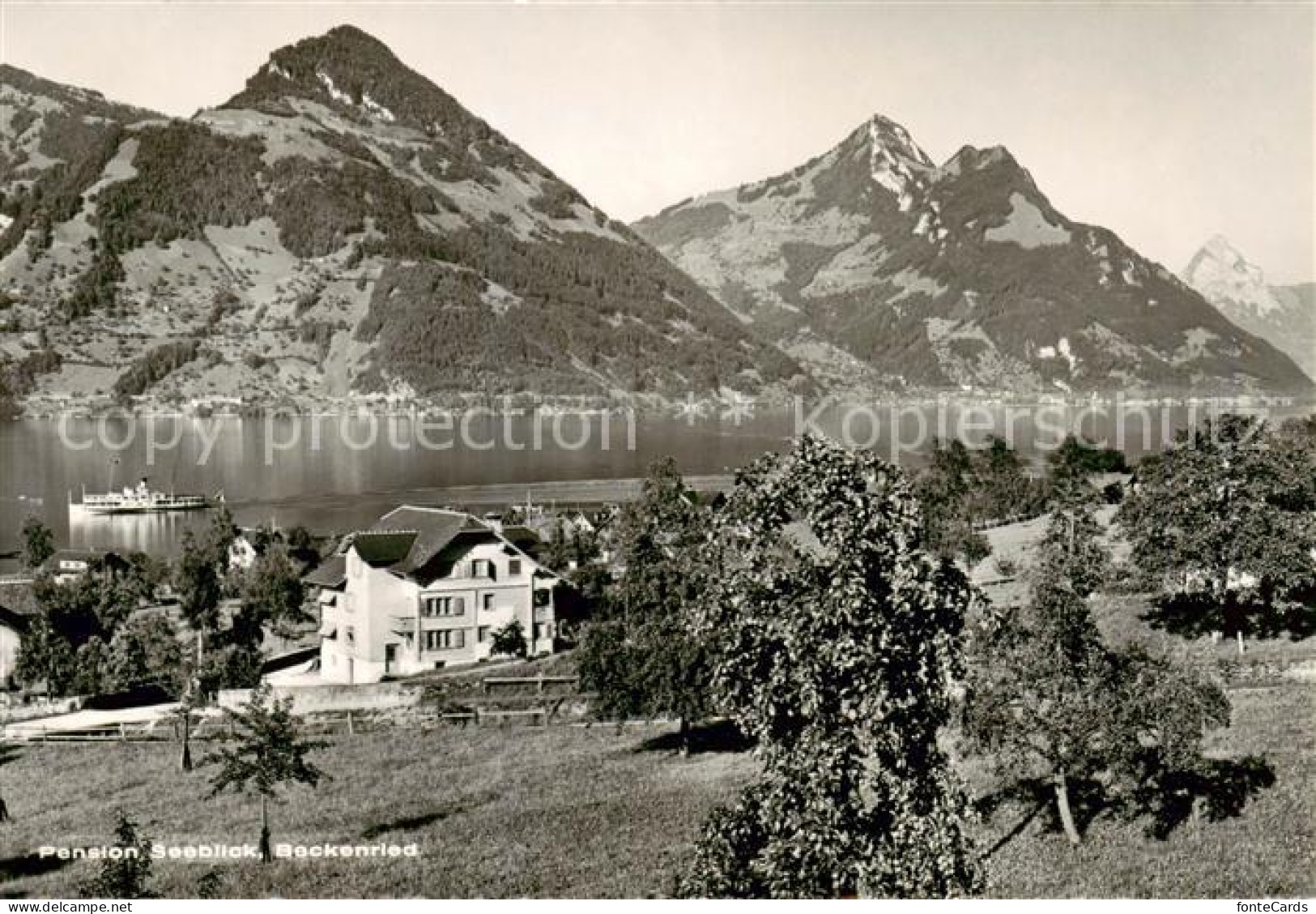 13851911 Beckenried Vierwaldstaettersee NW Pension Seeblick Panorama  - Andere & Zonder Classificatie