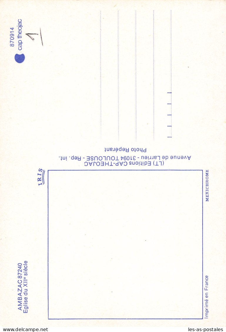 87 AMBAZAC L EGLISE - Ambazac