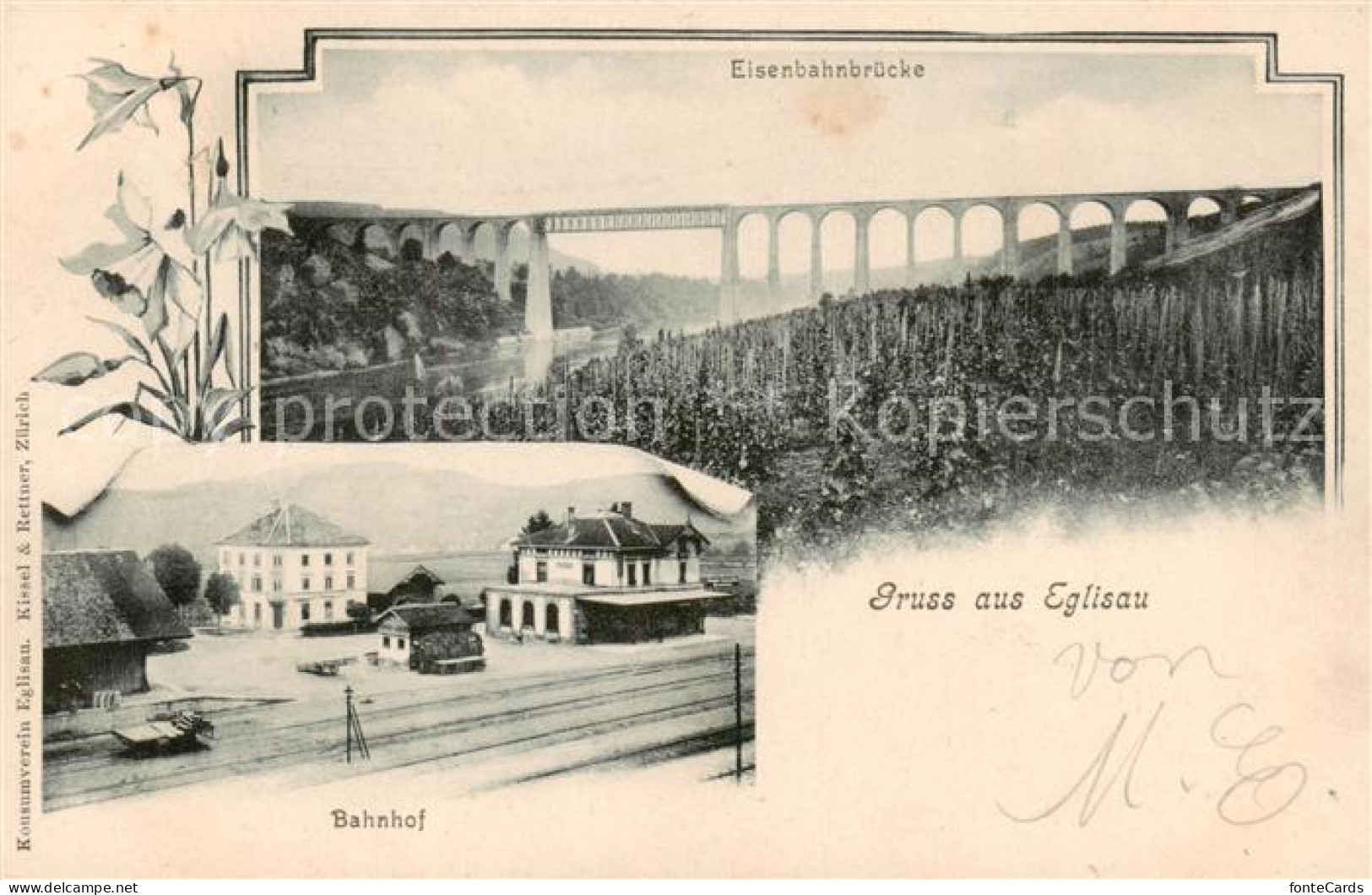 13851191 Eglisau ZH Eisenbahnbruecke Bahnhof  - Autres & Non Classés