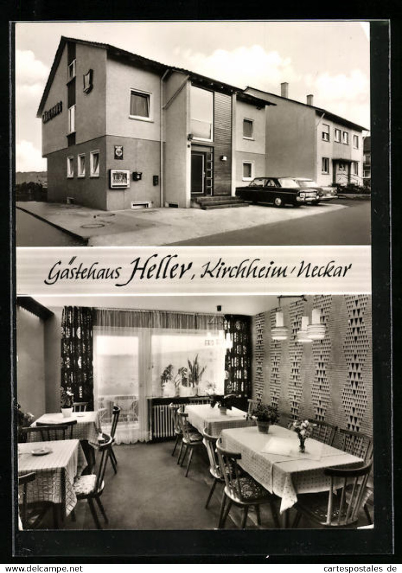 AK Kirchheim /Neckar, Hotel Gästehaus Heller, Innen- Und Aussenansicht  - Kirchheim