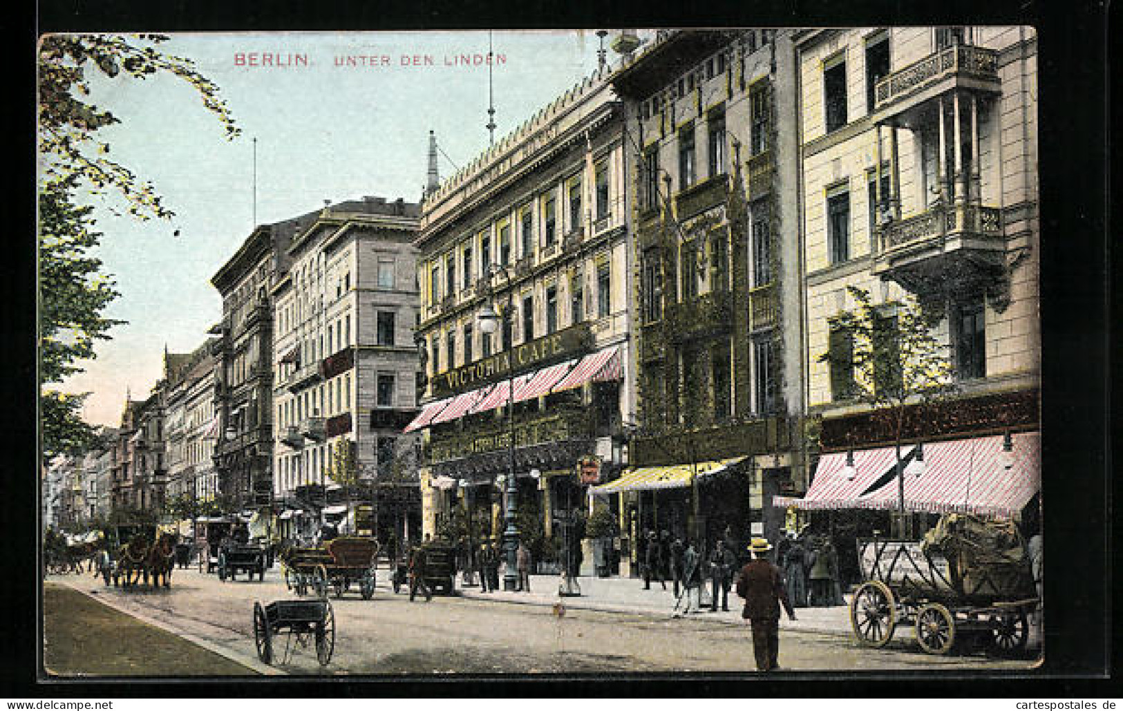 AK Berlin, Unter Den Linden Mit Victoria Café  - Mitte