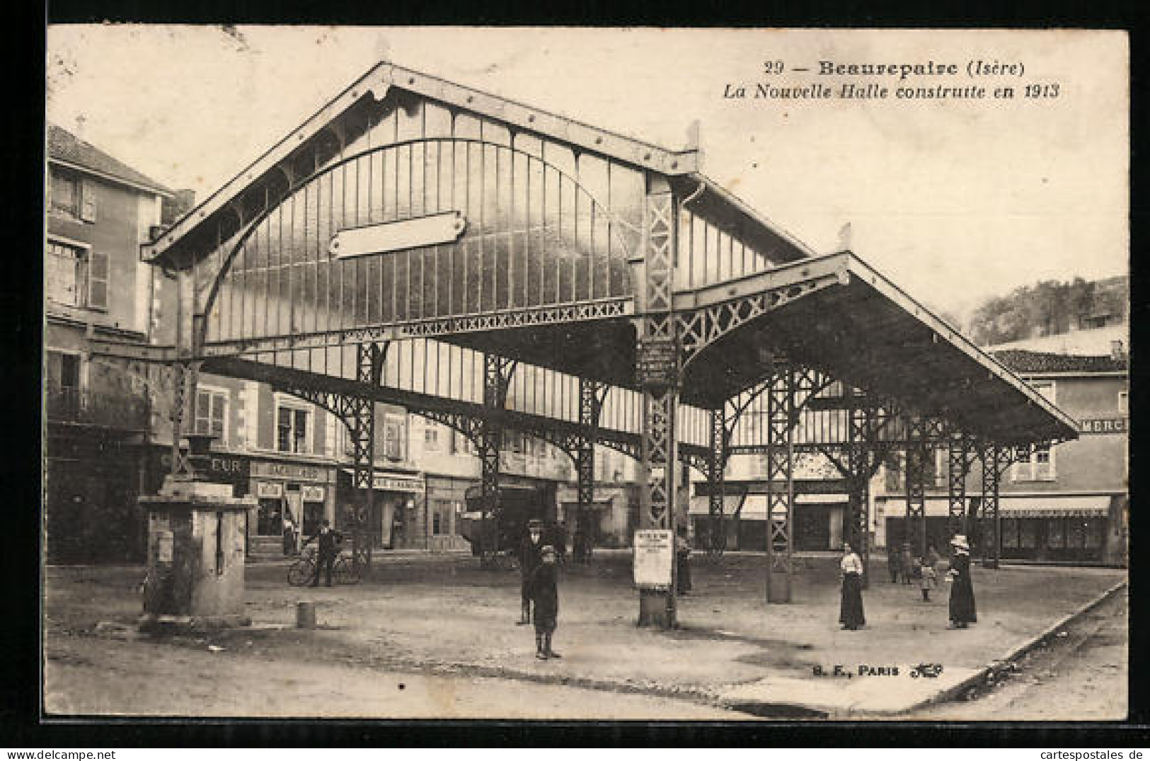 CPA Beaurepaire, La Nouvelle Halle Construite En 1913  - Beaurepaire