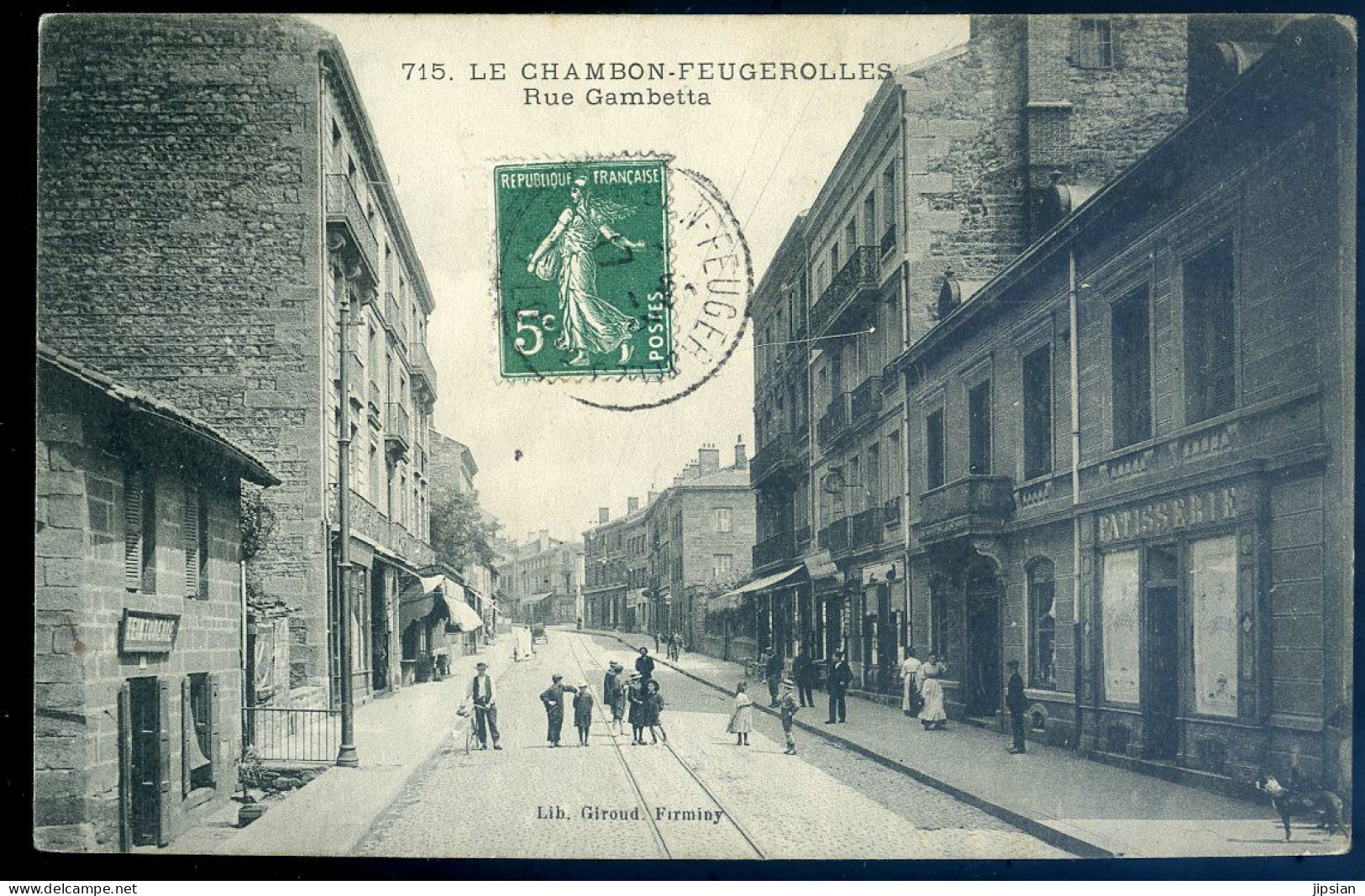 Cpa Du  42 La Chambon Feugerolles -- Rue Gambetta      STEP161 - Le Chambon Feugerolles