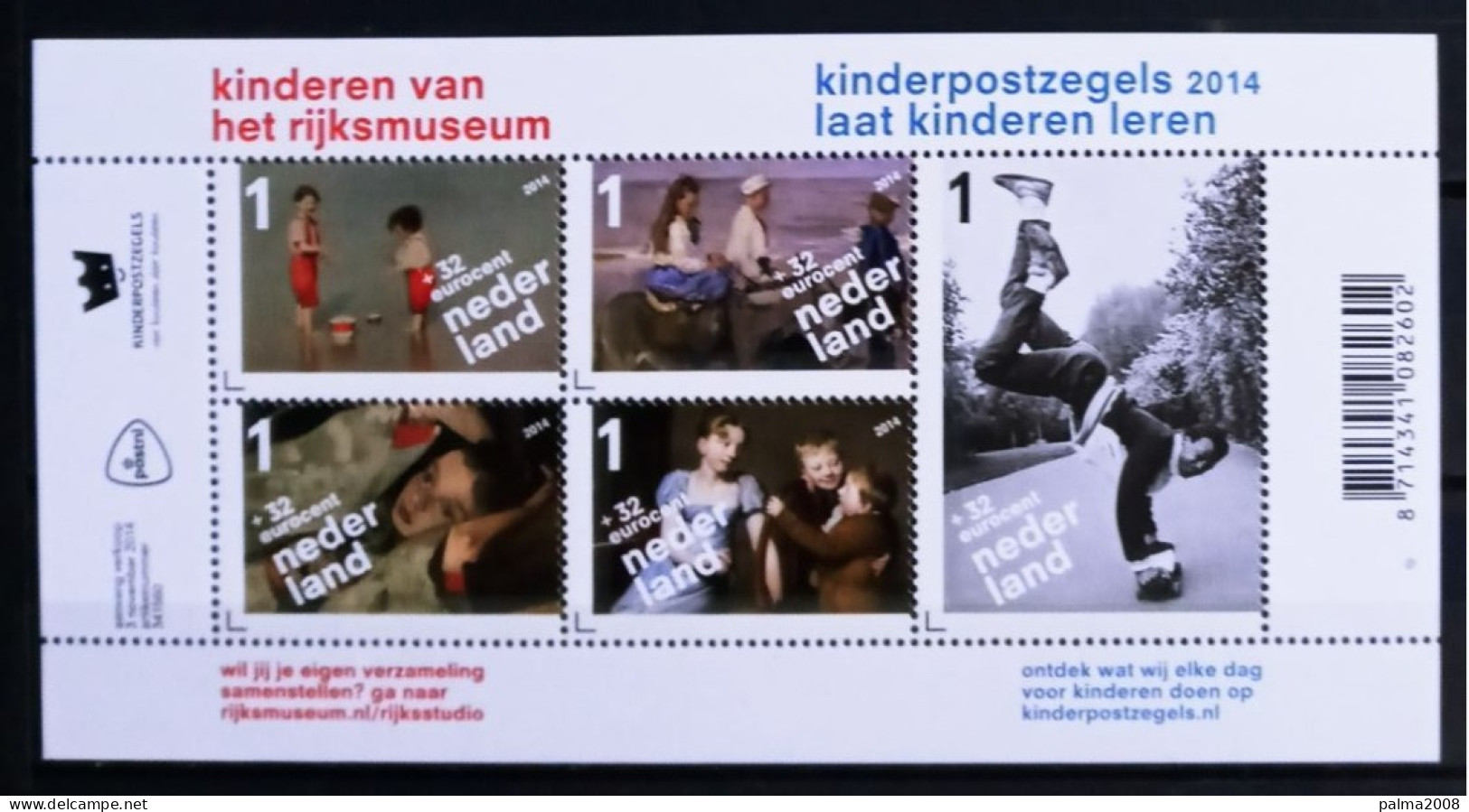 HOLANDA IVERT 3214/18 BLOQUE NUEVOS ** SOBRETASA PARA AYUDA INFANTIL - Unused Stamps