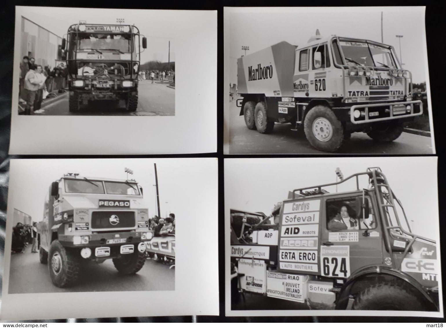 4 Photos - PARIS - DAKAR - Camion - Années 1980 / 2000 - - Camions