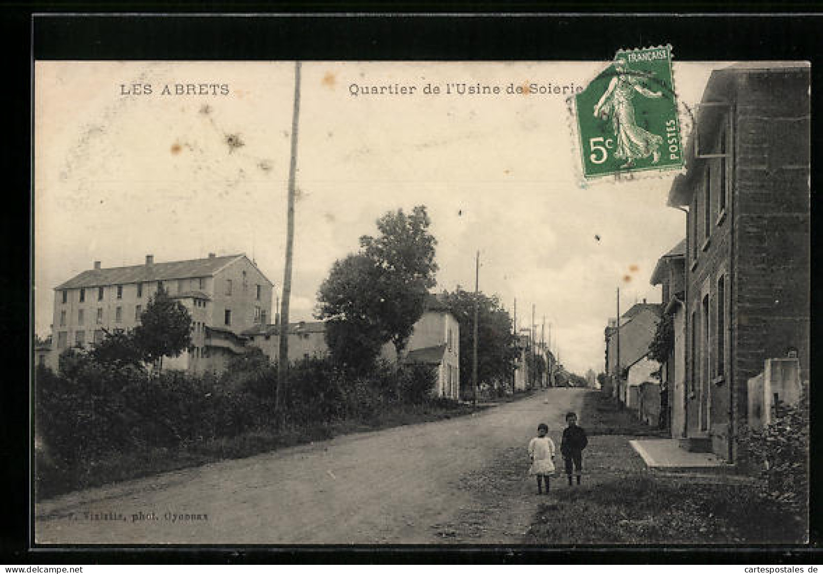 CPA Les Abrets, Quartier De L`Usine De Soierie  - Les Abrets