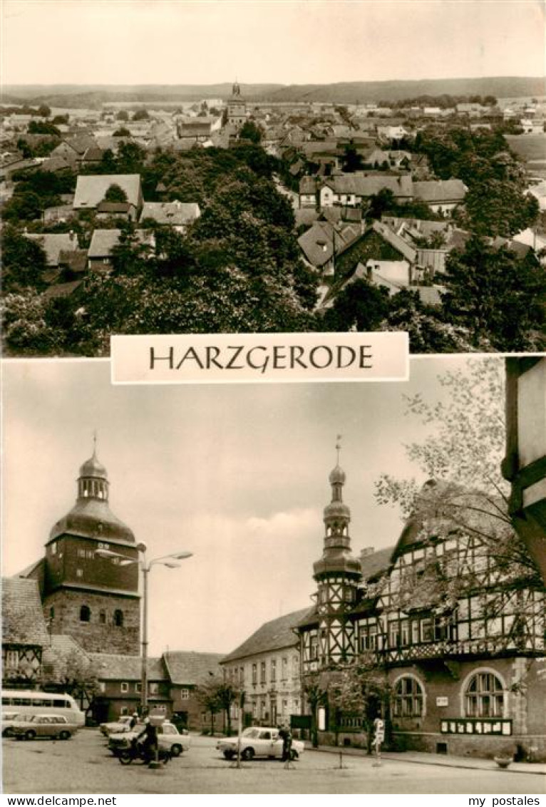 73892518 Harzgerode Teilansicht Markt Mit Rathaus Harzgerode - Harzgerode