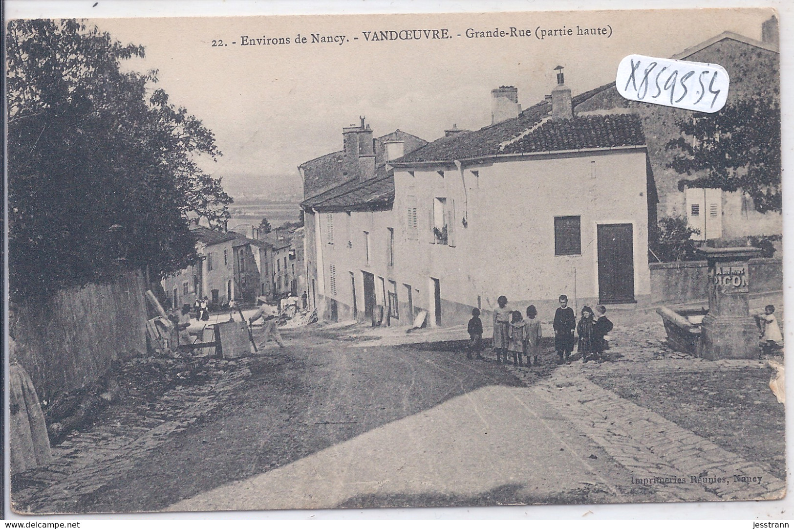 VANDOEUVRE- GRANDE RUE- PARTIE HAUTE- CACHET DE FRANCHISE AU DOS - Vandoeuvre Les Nancy