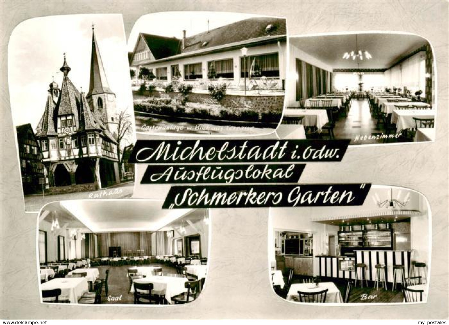 73892410 Michelstadt Gaststaette Schmerkers Garten Saal Nebenzimmer Bar Rathaus  - Michelstadt