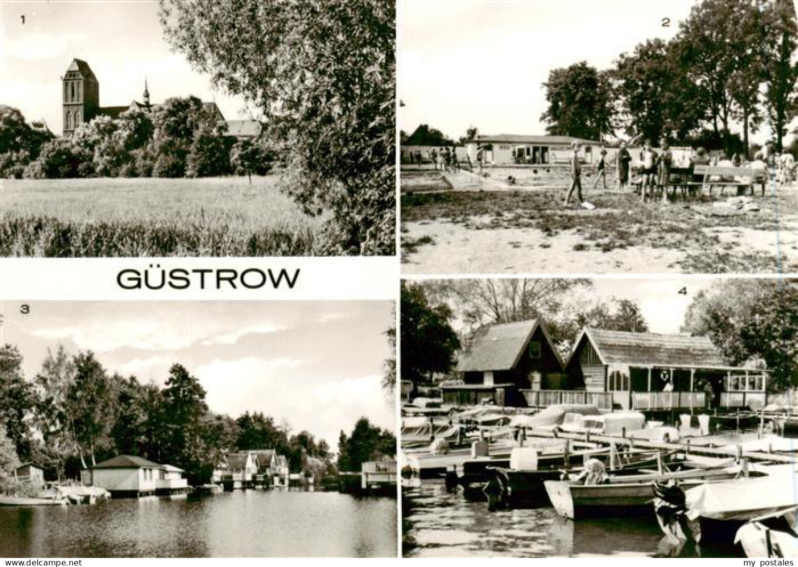 73892355 Guestrow Mecklenburg Vorpommern Blick Zum Dom Bad Kanal Am Inselsee Ang - Guestrow