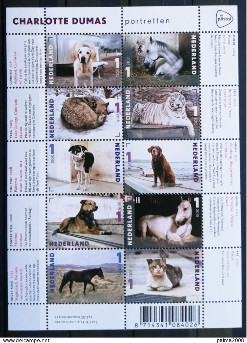 HOLANDA IVERT 3307/16 BLOQUE NUEVO ** NATURALEZA FAUNA DOMESTICA - Unused Stamps