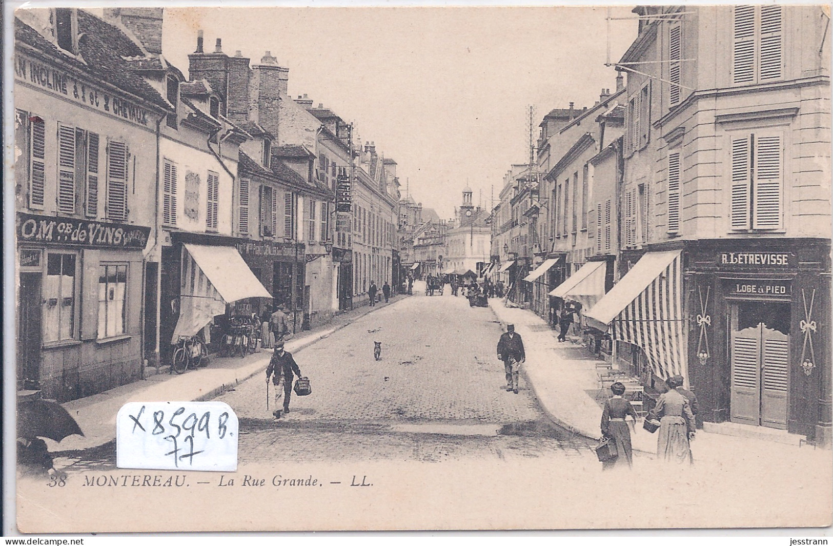 MONTEREAU- LA RUE GRANDE- HOTEL R. LETREVISSE - Montereau