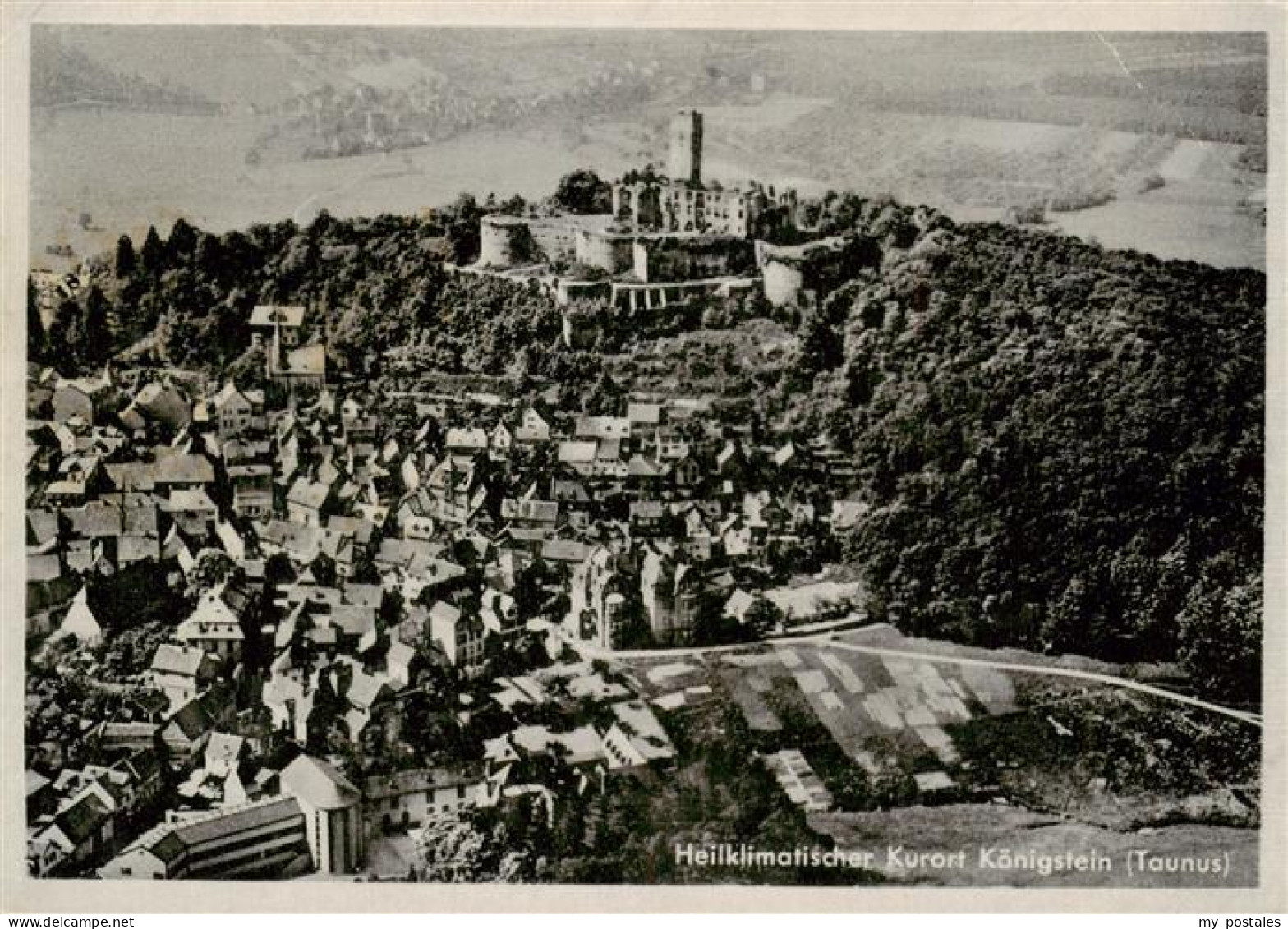 73892225 Koenigstein  Taunus Fliegeraufnahme Mit Schloss  - Koenigstein