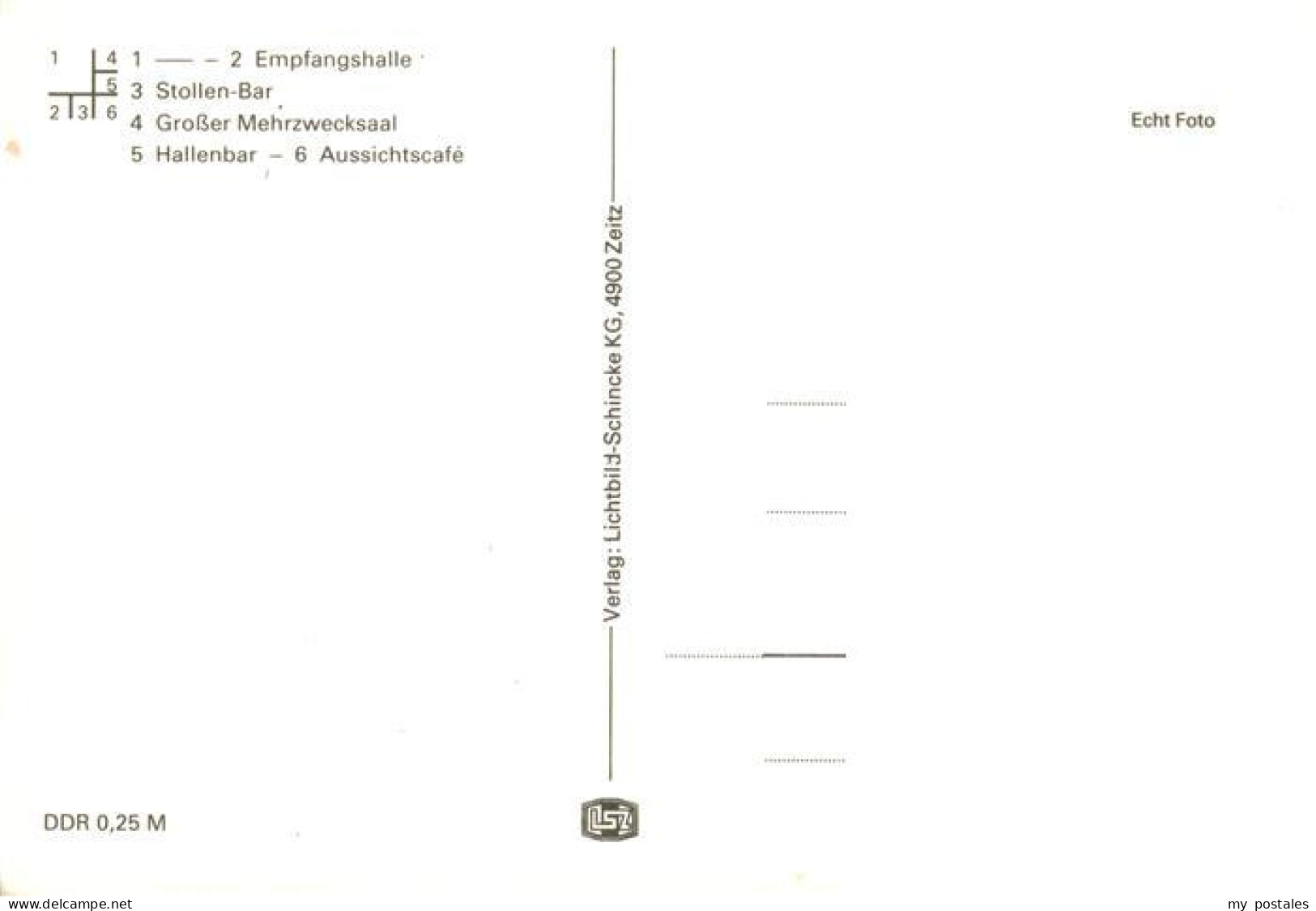 73892183 Friedrichroda FDGB Erholungsheim August Bebel Empfangshalle Stollen Bar - Friedrichroda