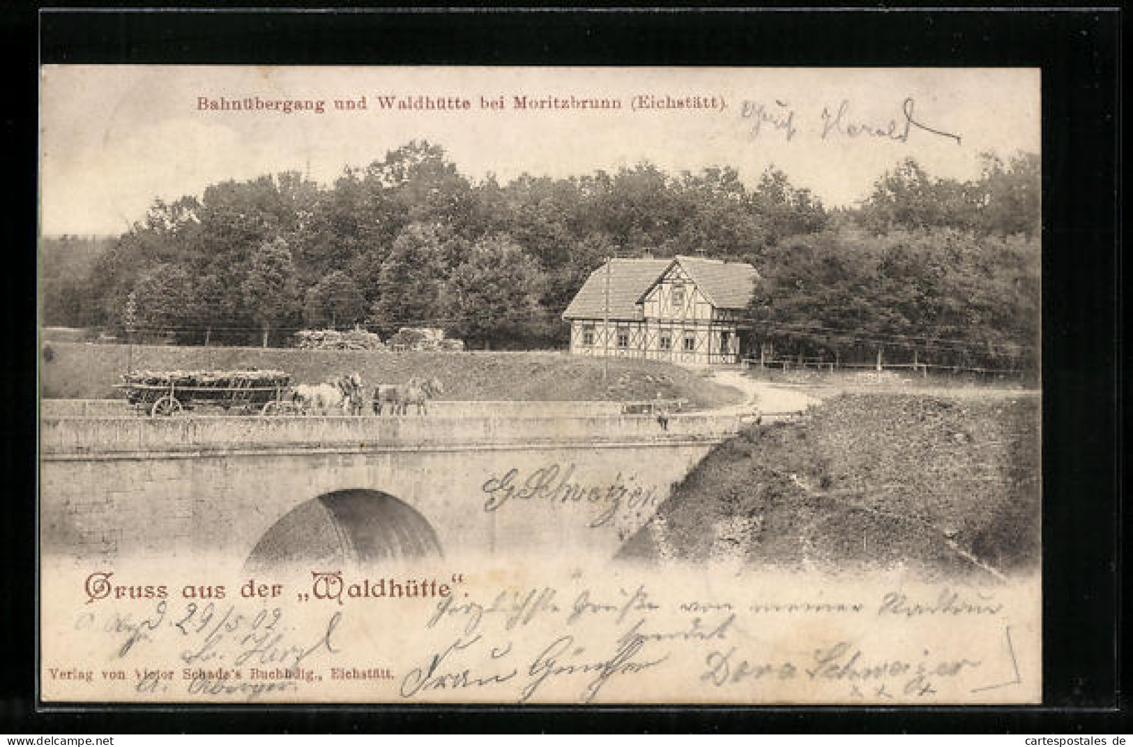 AK Moritzbrunn /Eichstätt, Bahnübergang Und Gasthaus Waldhütte  - Eichstätt