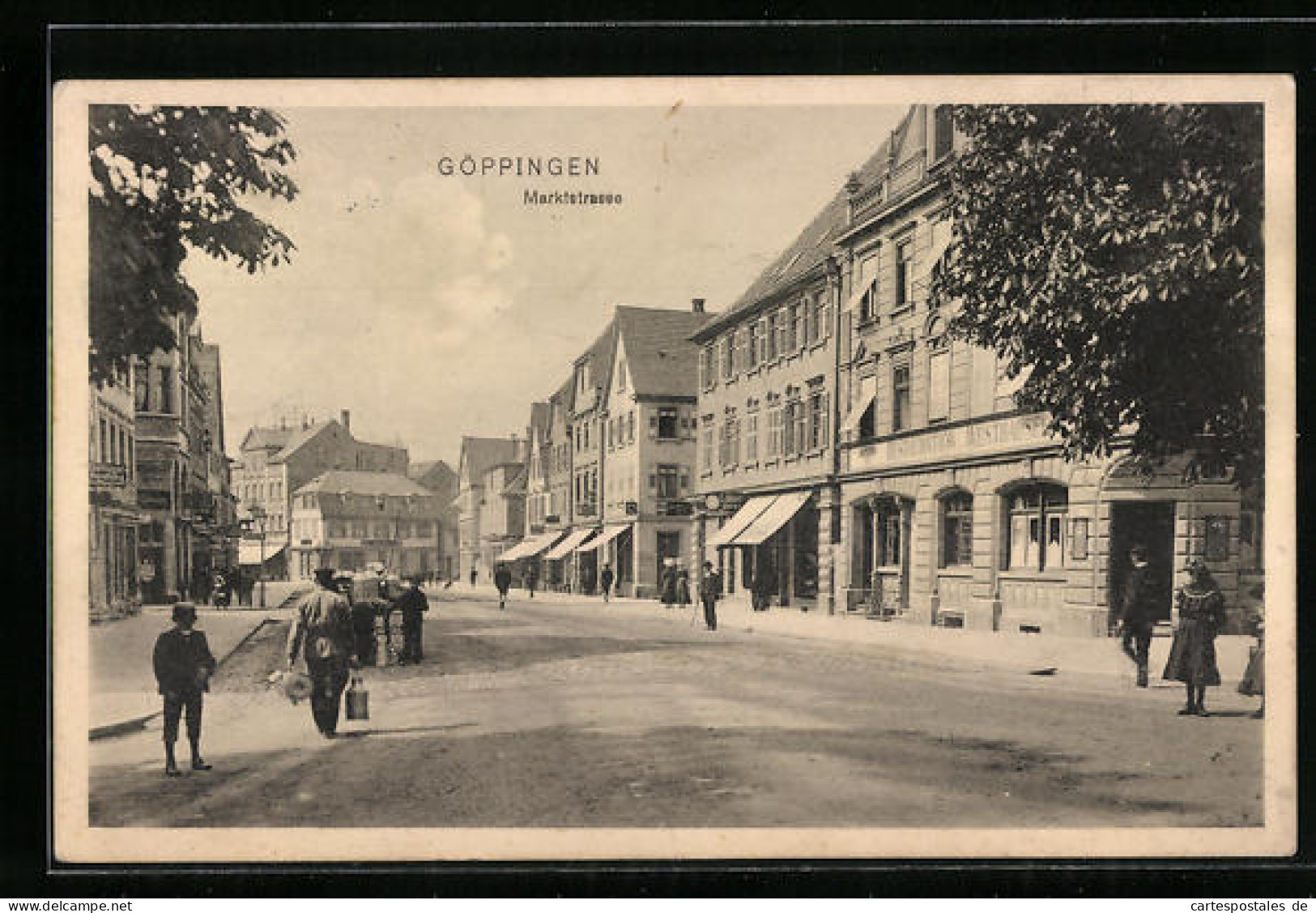 AK Göppingen, Partie In Der Marktstrasse Am Gasthaus Westhausee  - Göppingen