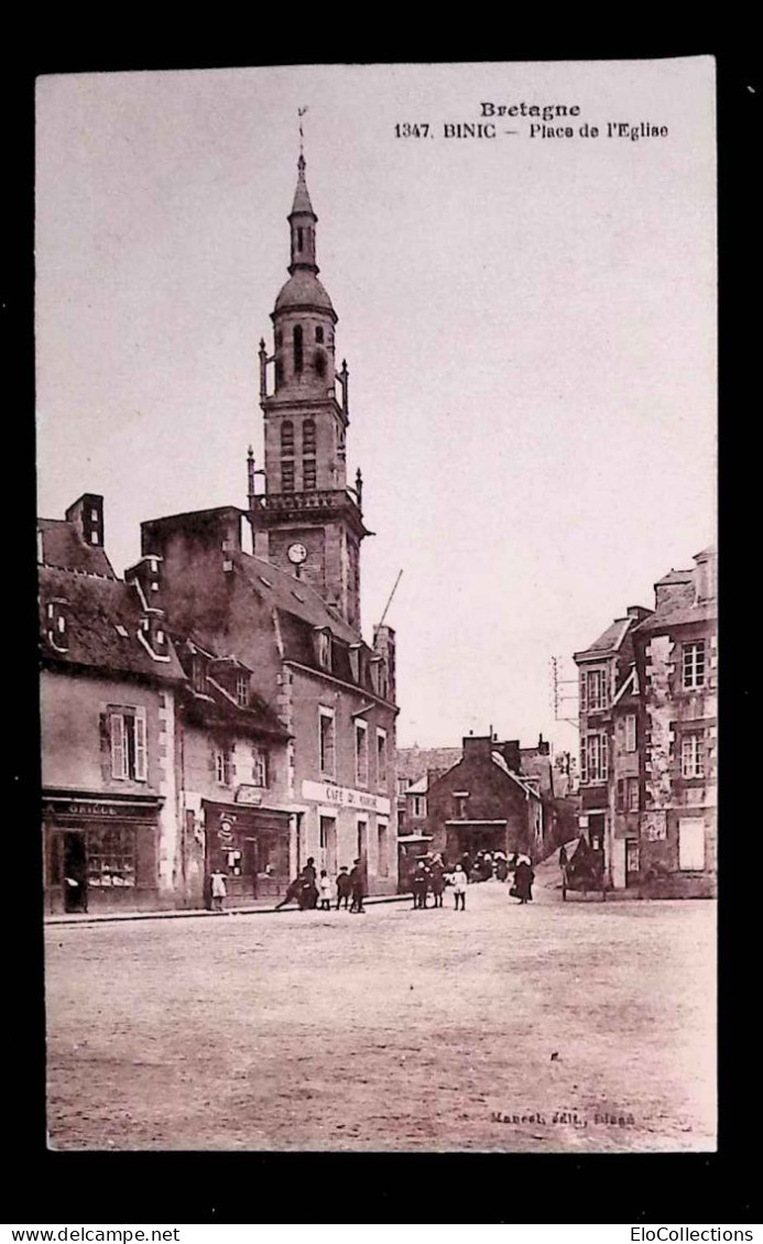 Cp, 22, Binic, Place De L'église, Voyagée 1925 - Binic