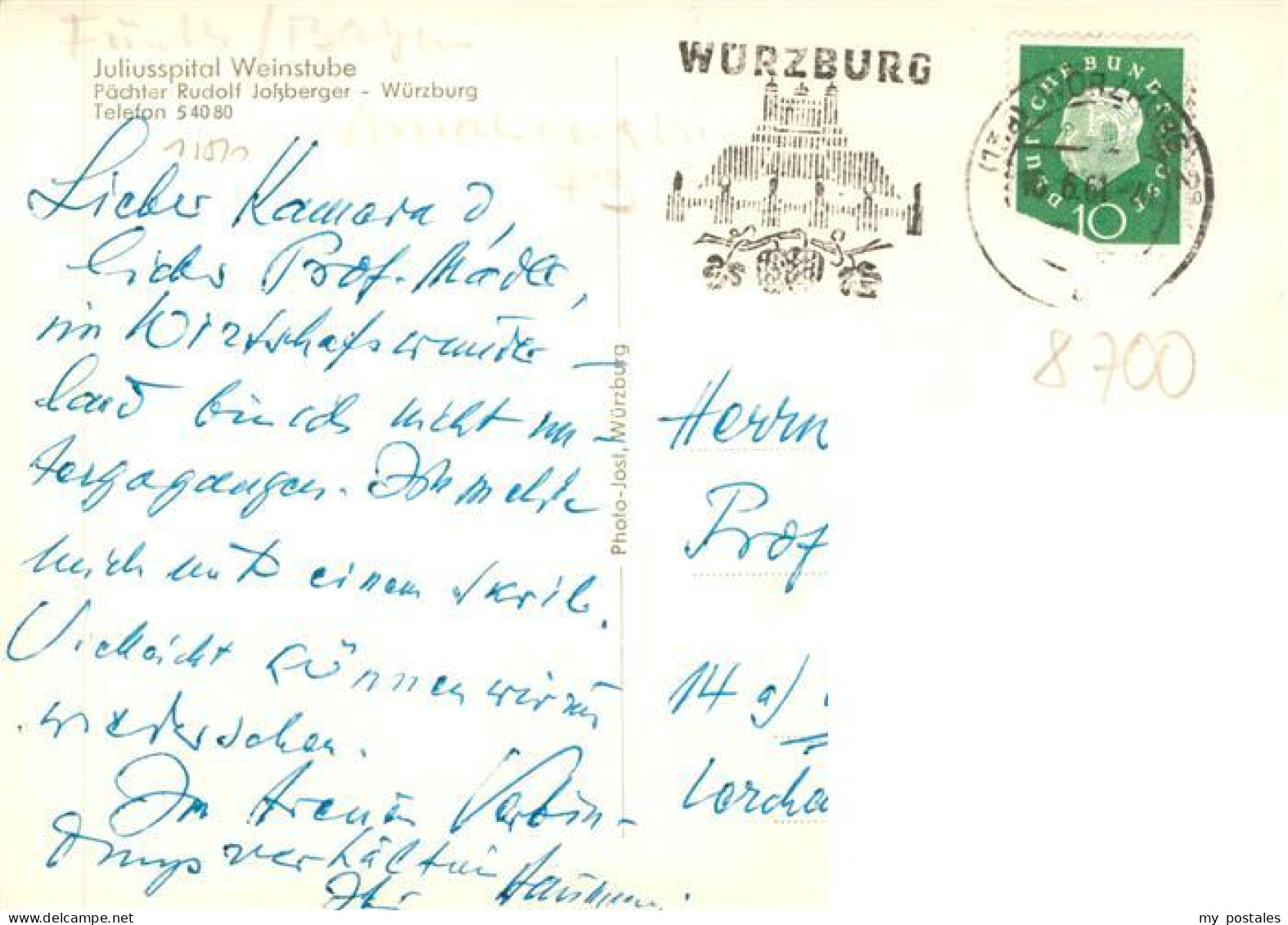 73891654 Wuerzburg Bayern Juliusspital Weinstube  - Wuerzburg