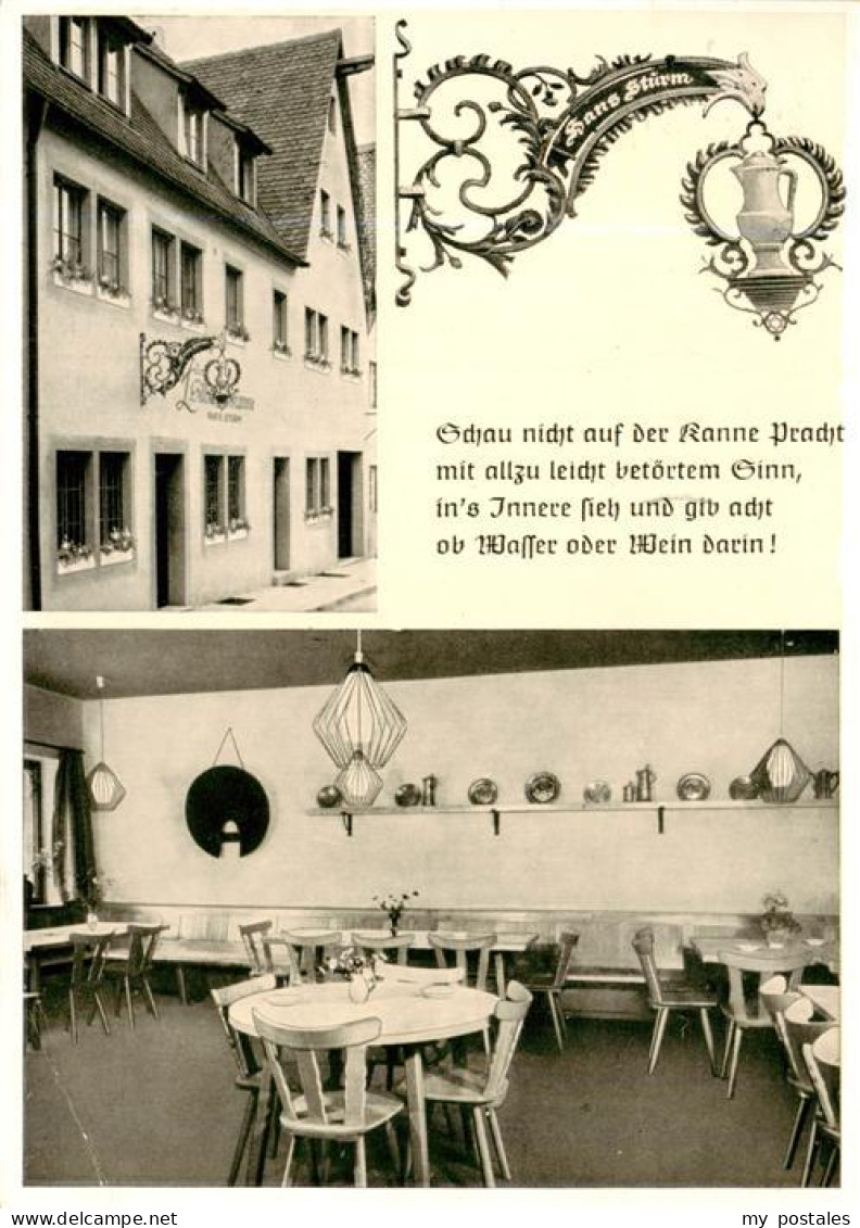 73891652 Rothenburg  Tauber Gasthaus Silberne Kanne Gaststube  - Rothenburg O. D. Tauber