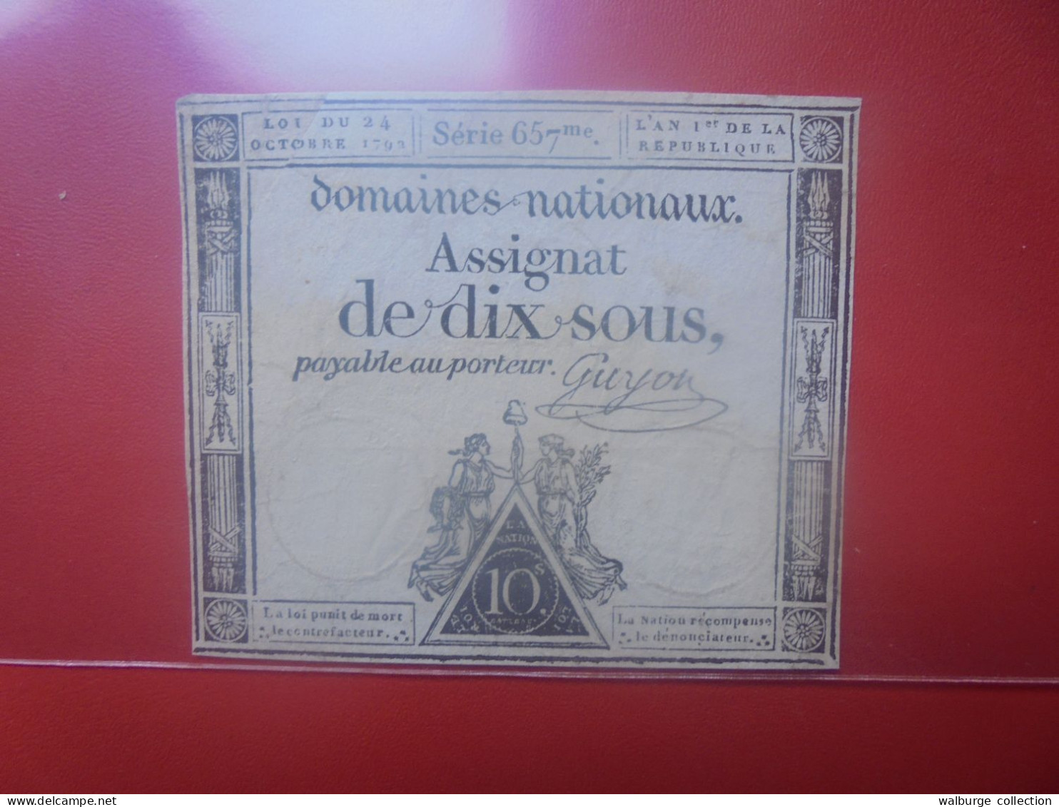 FRANCE 10 SOUS 1793 Circuler (B.33) - Assignats & Mandats Territoriaux